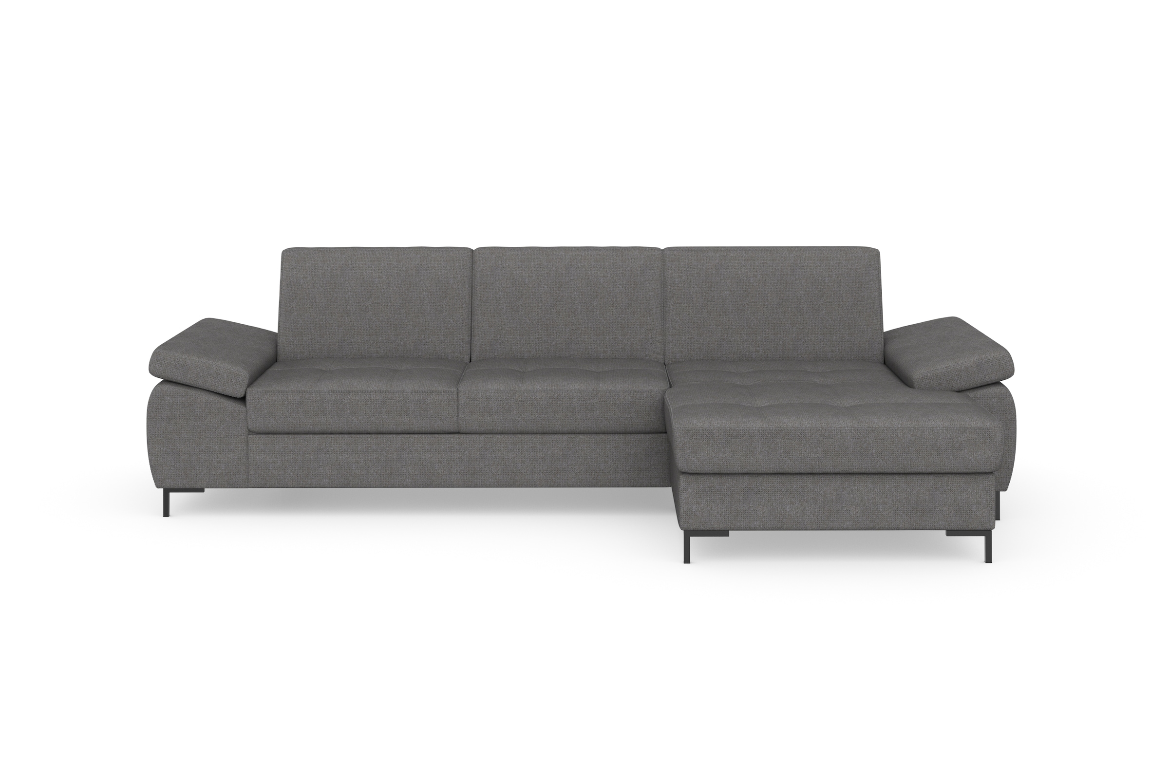 DOMO collection Ecksofa »Capelo, komfortabel, klare Linien zeichnen dieses Design aus, L-Form«, mit Armteilverstellung, wahlweise mit Bettfunktion, Federkern