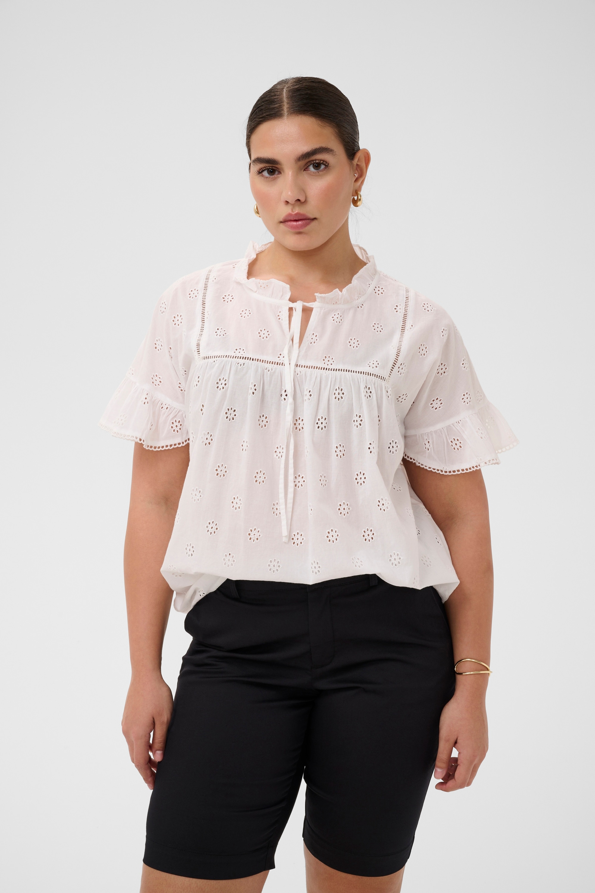 KAFFE Curve Blusentop »Damen Ärmellose Bluse KCliona«