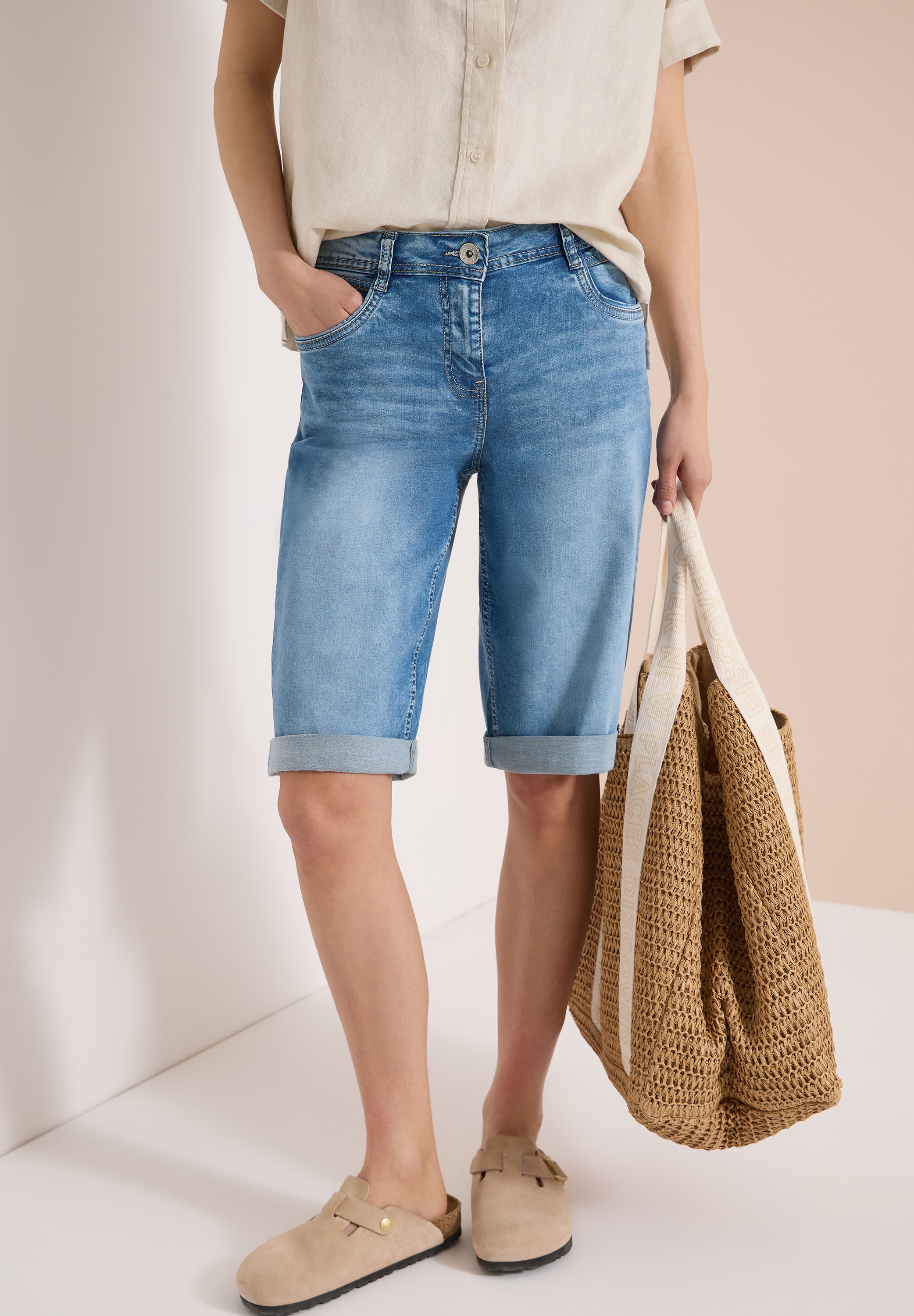 Cecil Shorts »Neele«  Jeans-Shorts/Loose Fit mit Stretch