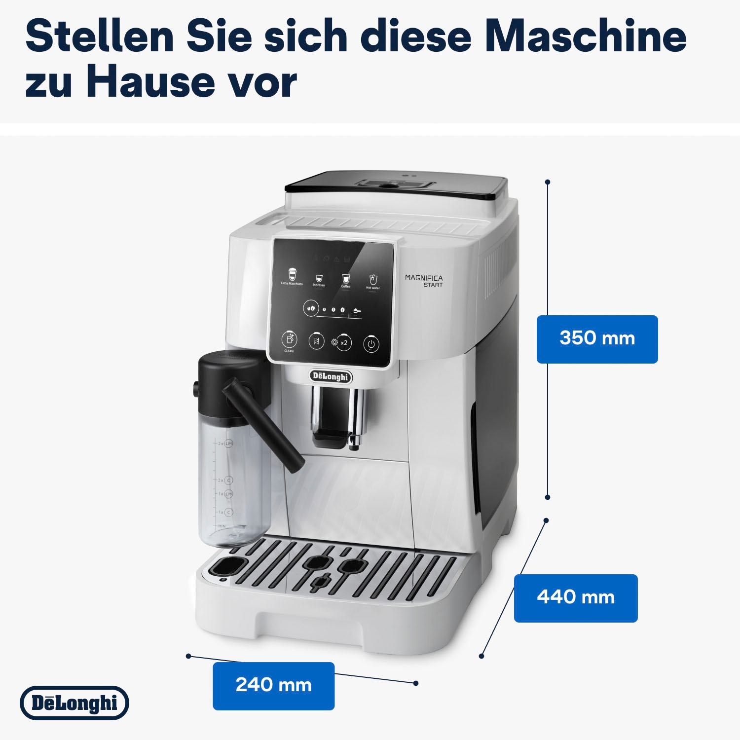 De\'Longhi Kaffeevollautomat jetzt ECAM OTTO kaufen 220.61.W Start »Magnifica weiß« bei