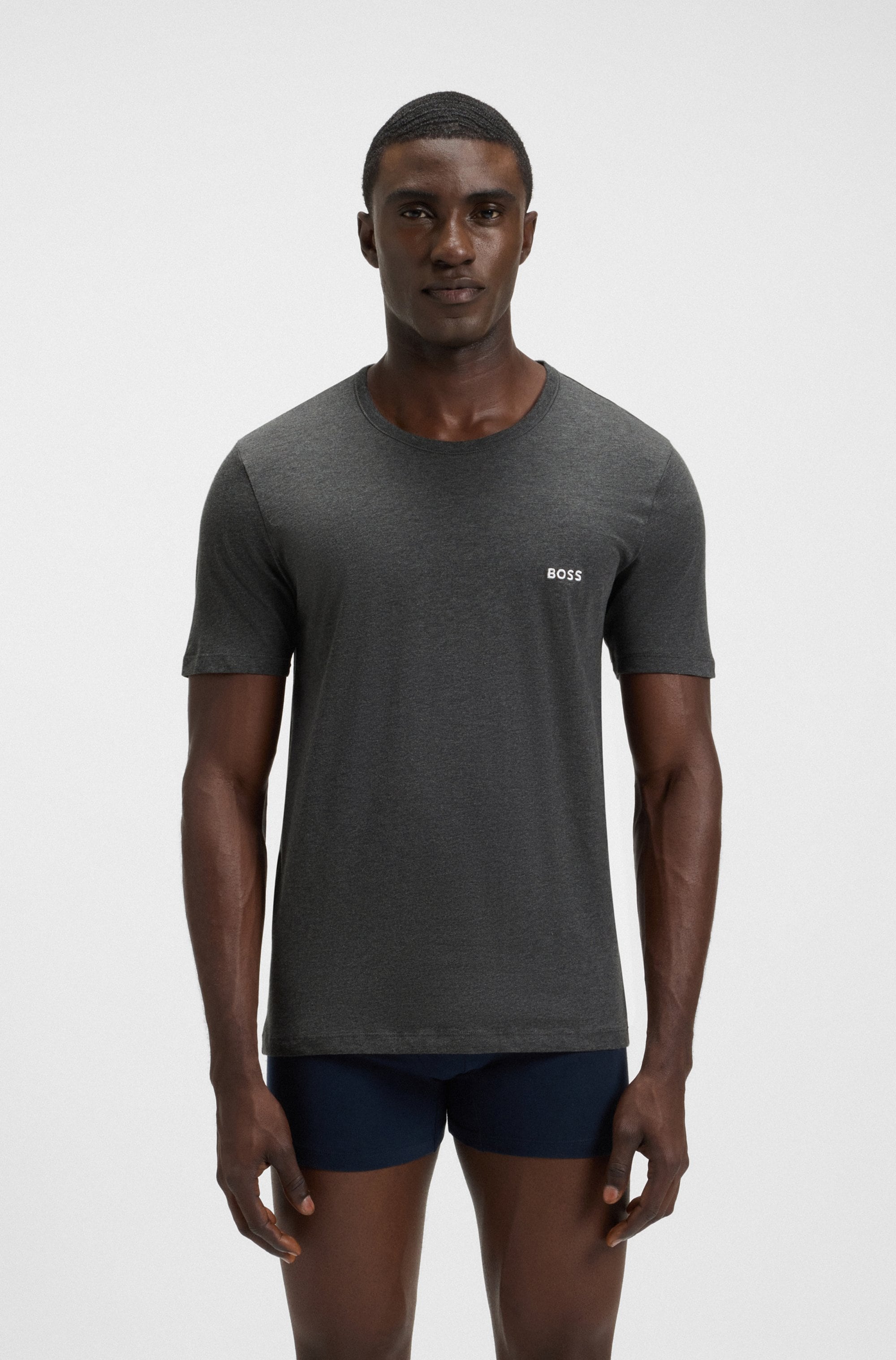 BOSS T-Shirt »Rundhals BOSS ONE x David Beckham«, (Packung, 3 tlg., 3er-Pack), mit dezentem BOSS Logo-Print
