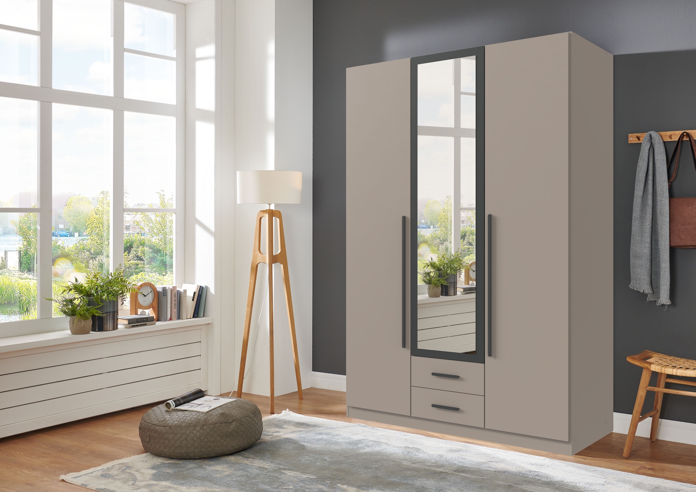 Wimex Kleiderschrank »Marburg erhältlich in den Breiten 135cm & 180cm« inkl. Spiegel und zwei Schubladen