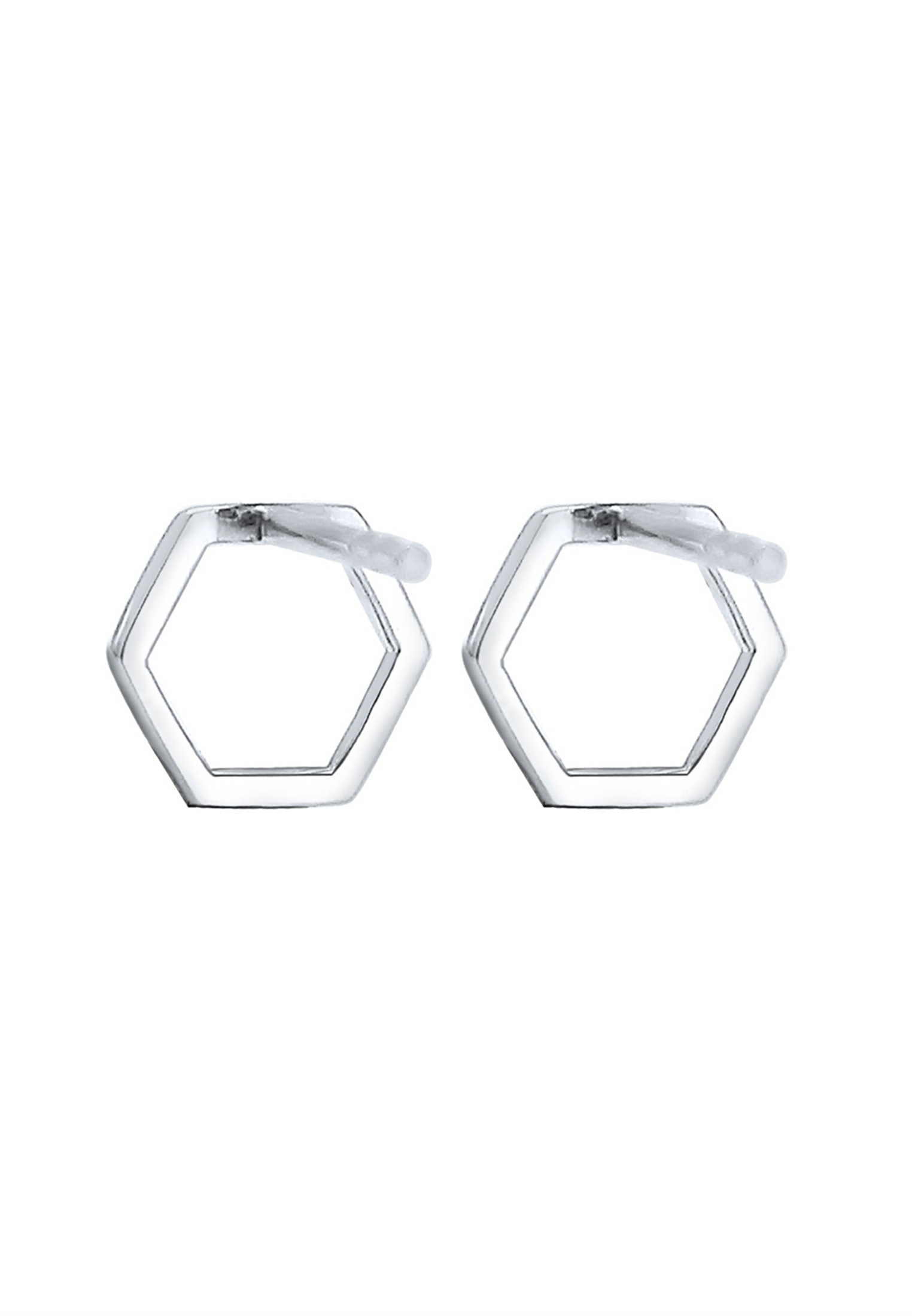 Elli Paar Ohrstecker »Ohrringe Hexagon Geo Trend Minimal Filigran 925 Silber«