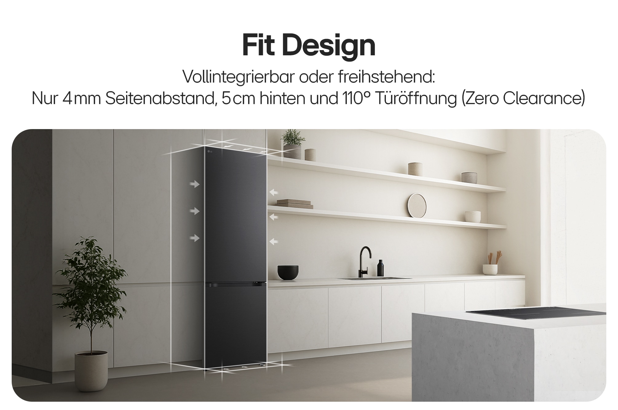 LG »GBBS726ASW« 203 cm hoch 59,5 cm breit Fit&Max: Vollintegrierbar & Maximale Ausstattung