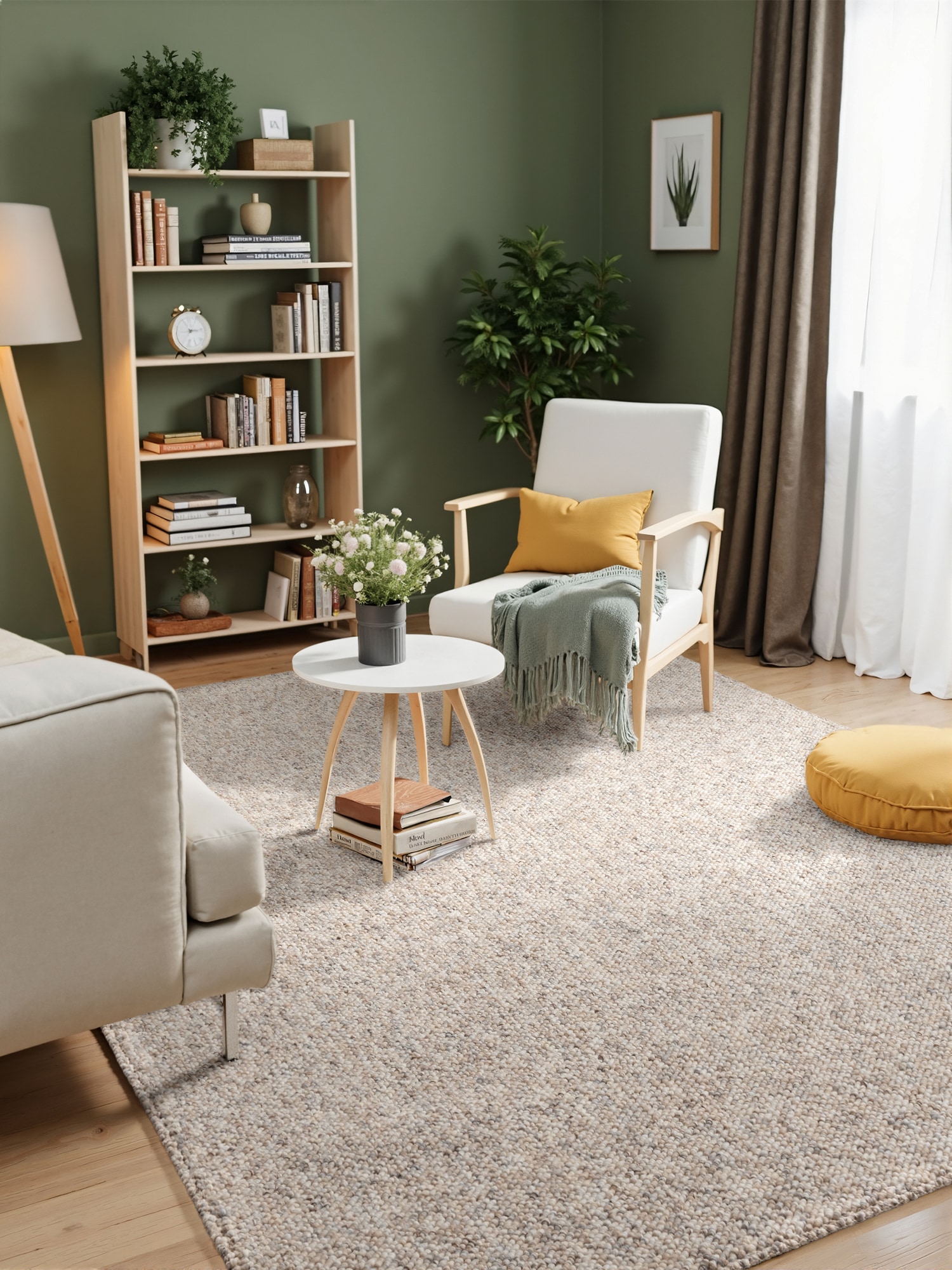 ELLE DECORATION Teppich »Rocco«, rechteckig, 10 mm Höhe, Nachhaltig, Läufer, waschbar, Wohnzimmer, Esszimmer, Woll-Optik