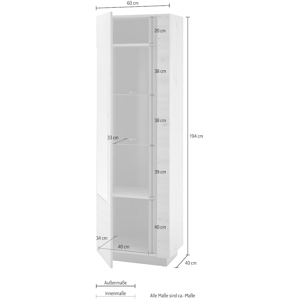 INOSIGN Vitrine »CLAiR Vitrine 23«, Höhe 194 cm