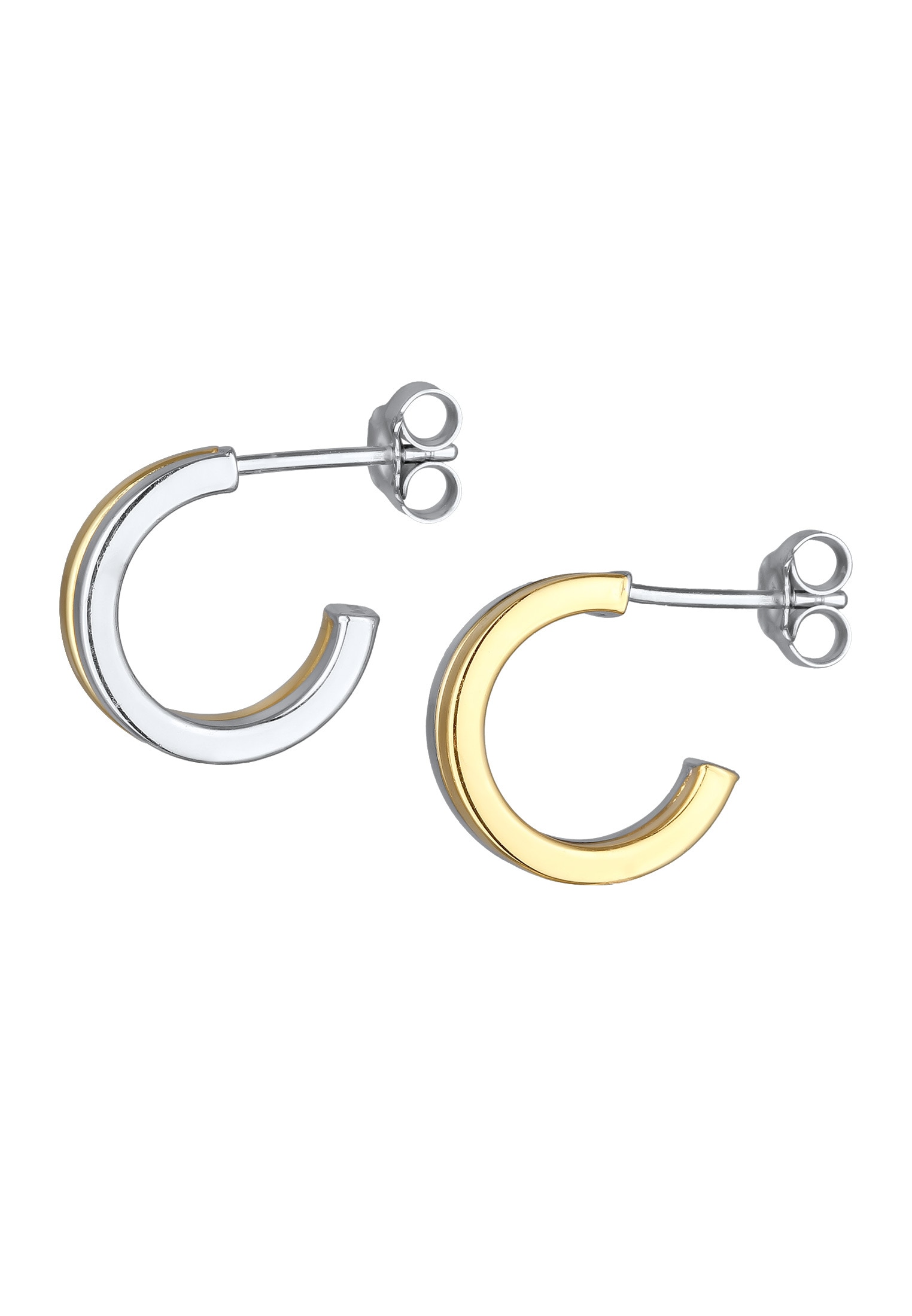 Elli Paar Ohrstecker »Ohrringe Creolen Stecker Damen Modern bicolor«