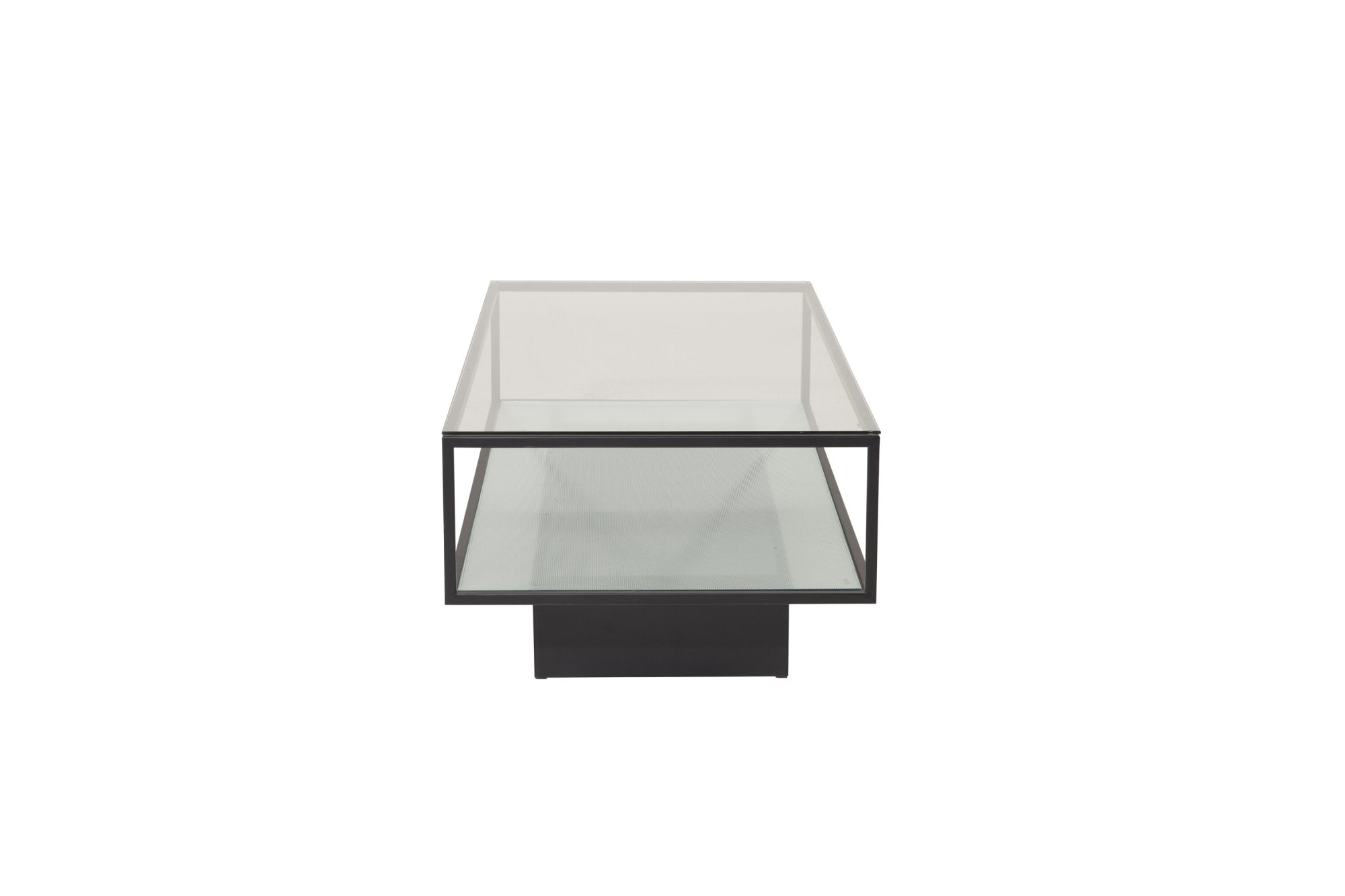 Venture Home Couchtisch »Maglehem, rechteckiger Couchtisch mit Glasplatte, 130 × 60 cm« Sofatisch, Glas, Stahl, schlank, modern, edel