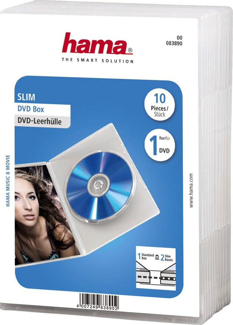 DVD-Hülle »DVD-Leerhülle Slim, 10er-Pack, Transparent«