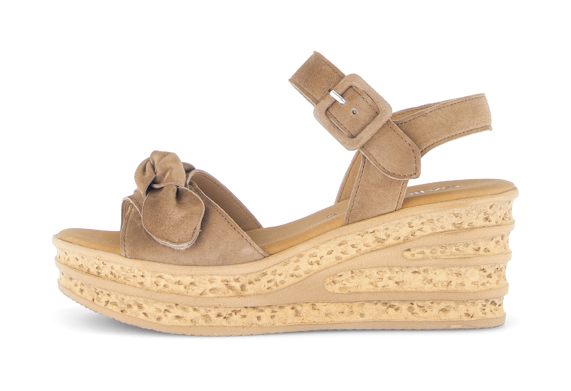 Gabor Keilsandalette  Plateau, Riemchensandale Sommerschuh mit ZIerschleife