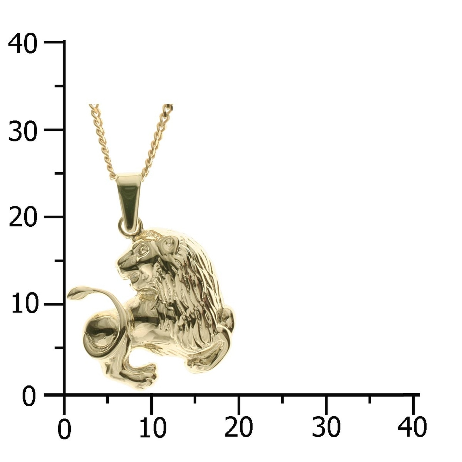 OSTSEE-SCHMUCK Kette und Anhänger Set »- Tierkreiszeichen Löwe - Gold 333/000 -,«