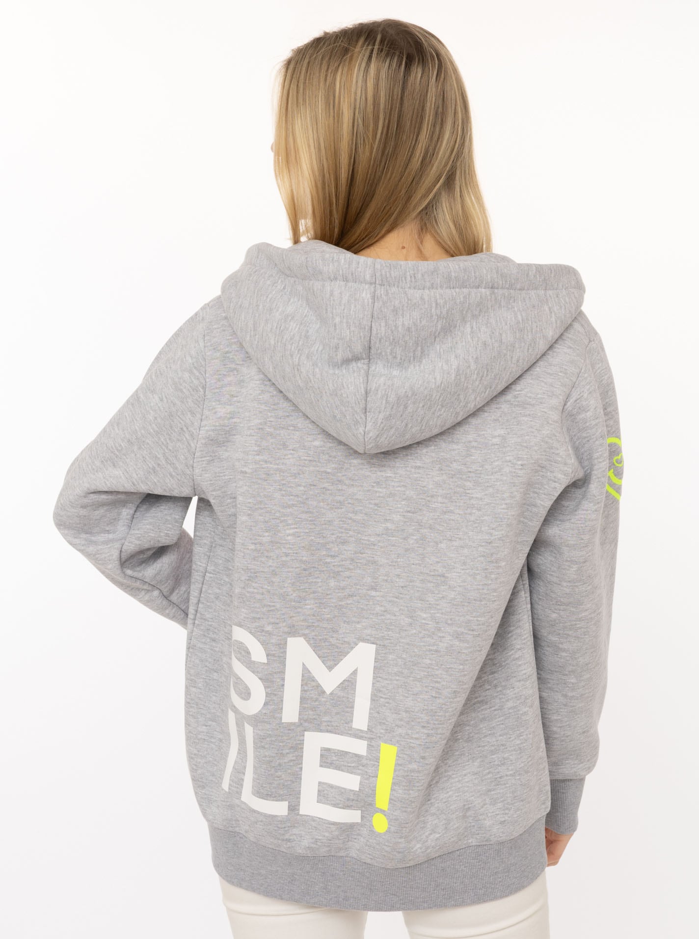 Zwillingsherz Kapuzensweatjacke »"Alissa"« mit SMILE, gesticktem Herz am Arm und Reißverschluss