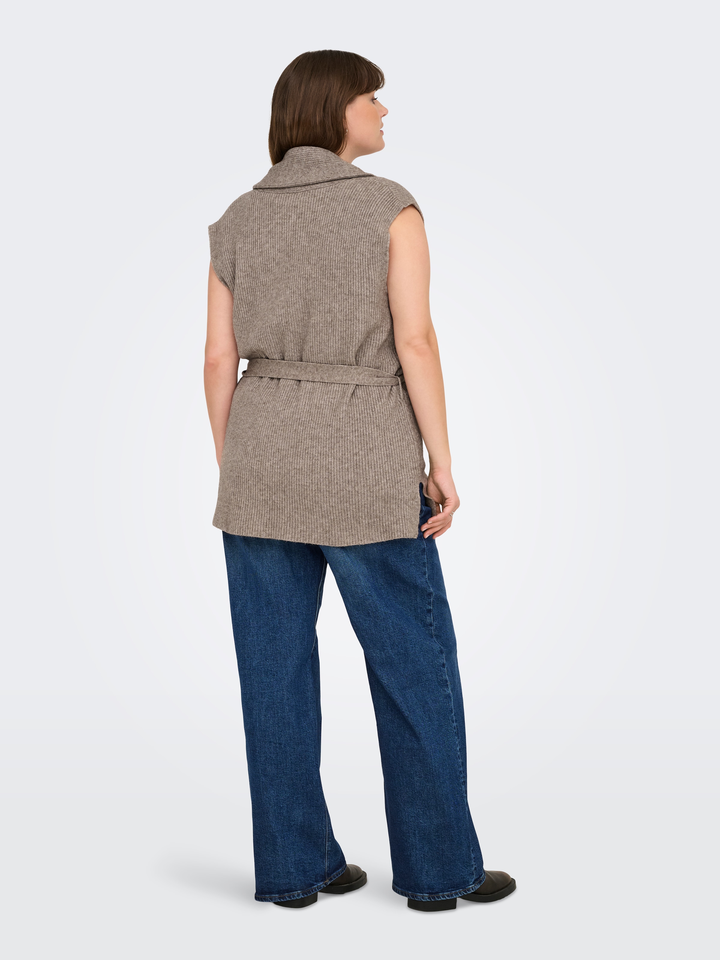 ONLY CARMAKOMA Strickweste »CARKATIA SL RIB WRAP VEST KNT«