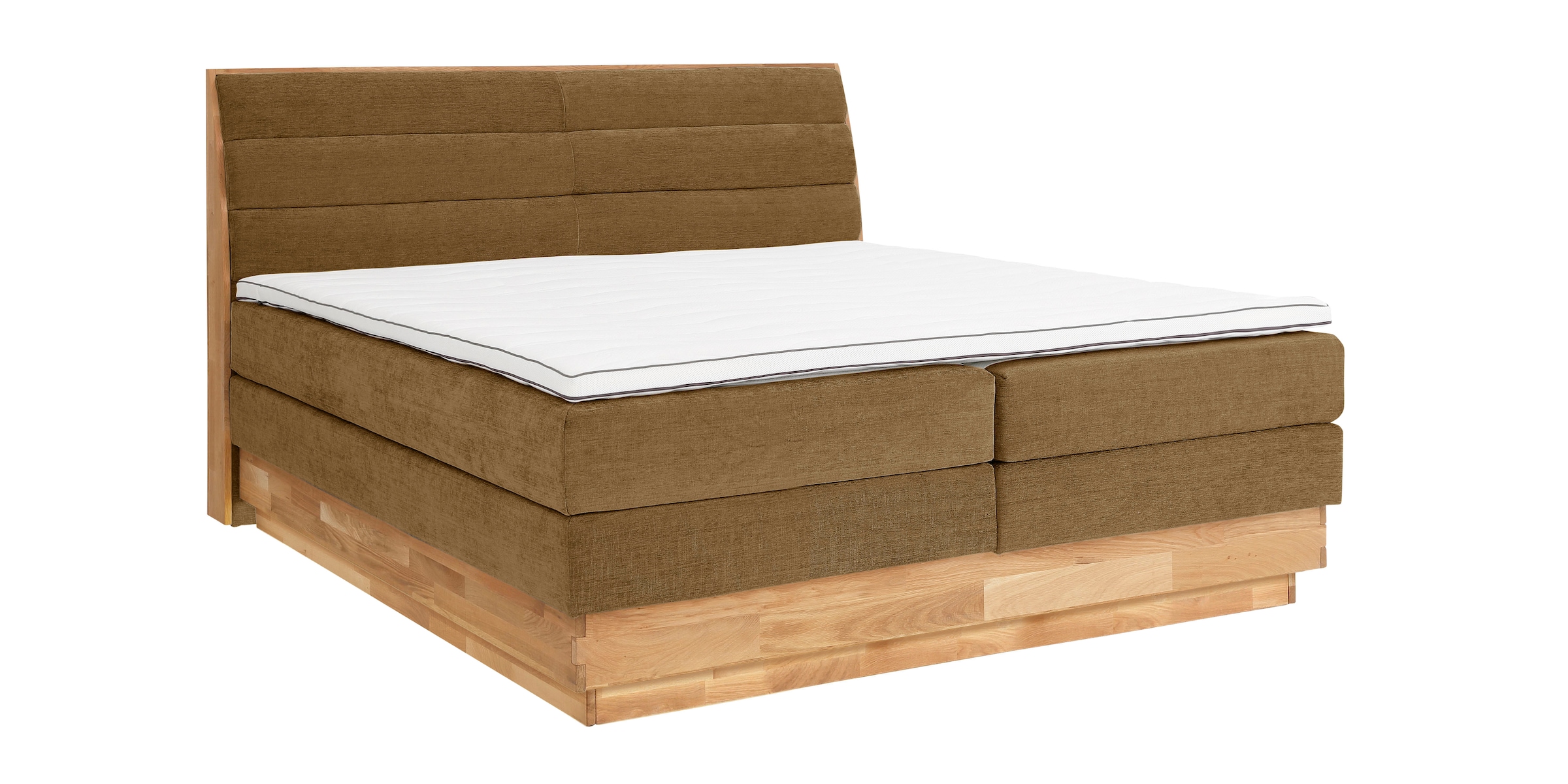 OTTO products Boxspringbett »Jenna«, ohne LED-Beleuchtung, mit zertifizierten, recycelten Bezugsstoffen