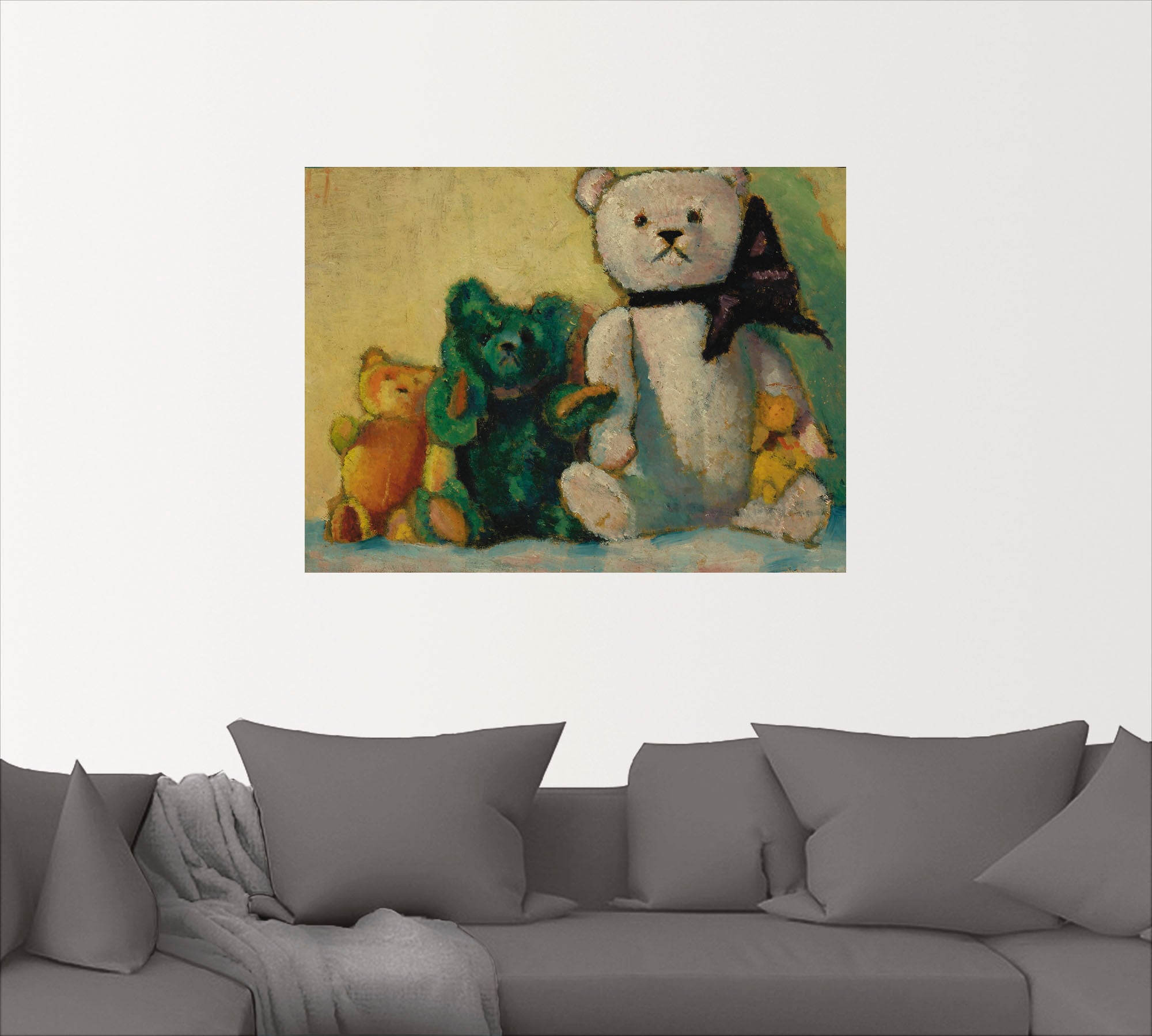 Artland Wandbild »Die Bärenfamilie. 1926«, Spielzeuge, (1 St.), als Leinwandbild, Wandaufkleber oder Poster in versch. Größen