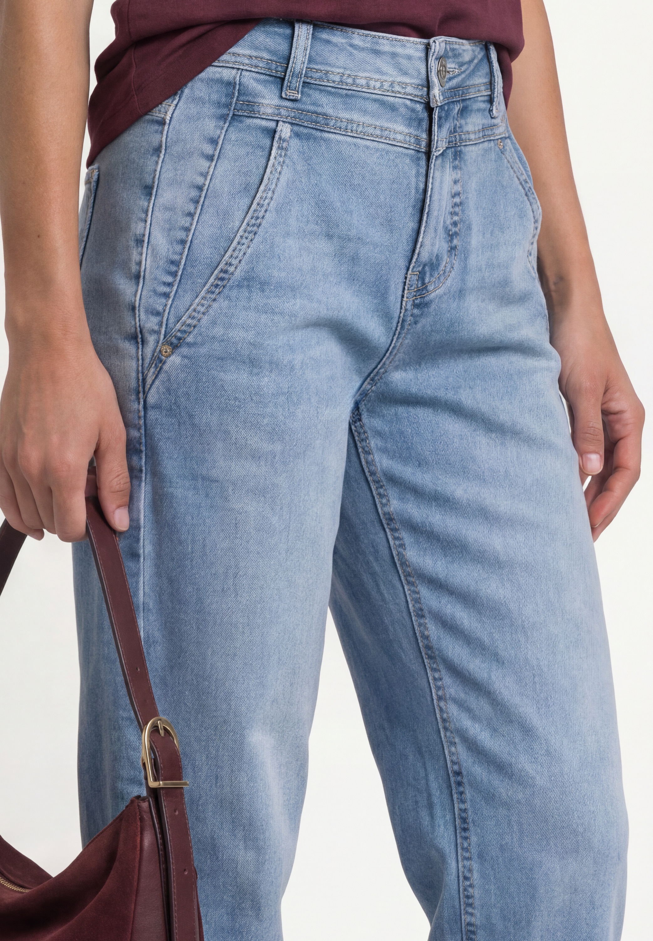 STREET ONE Loose-fit-Jeans »Style Karlie« Barrel Legs - mit Stretch