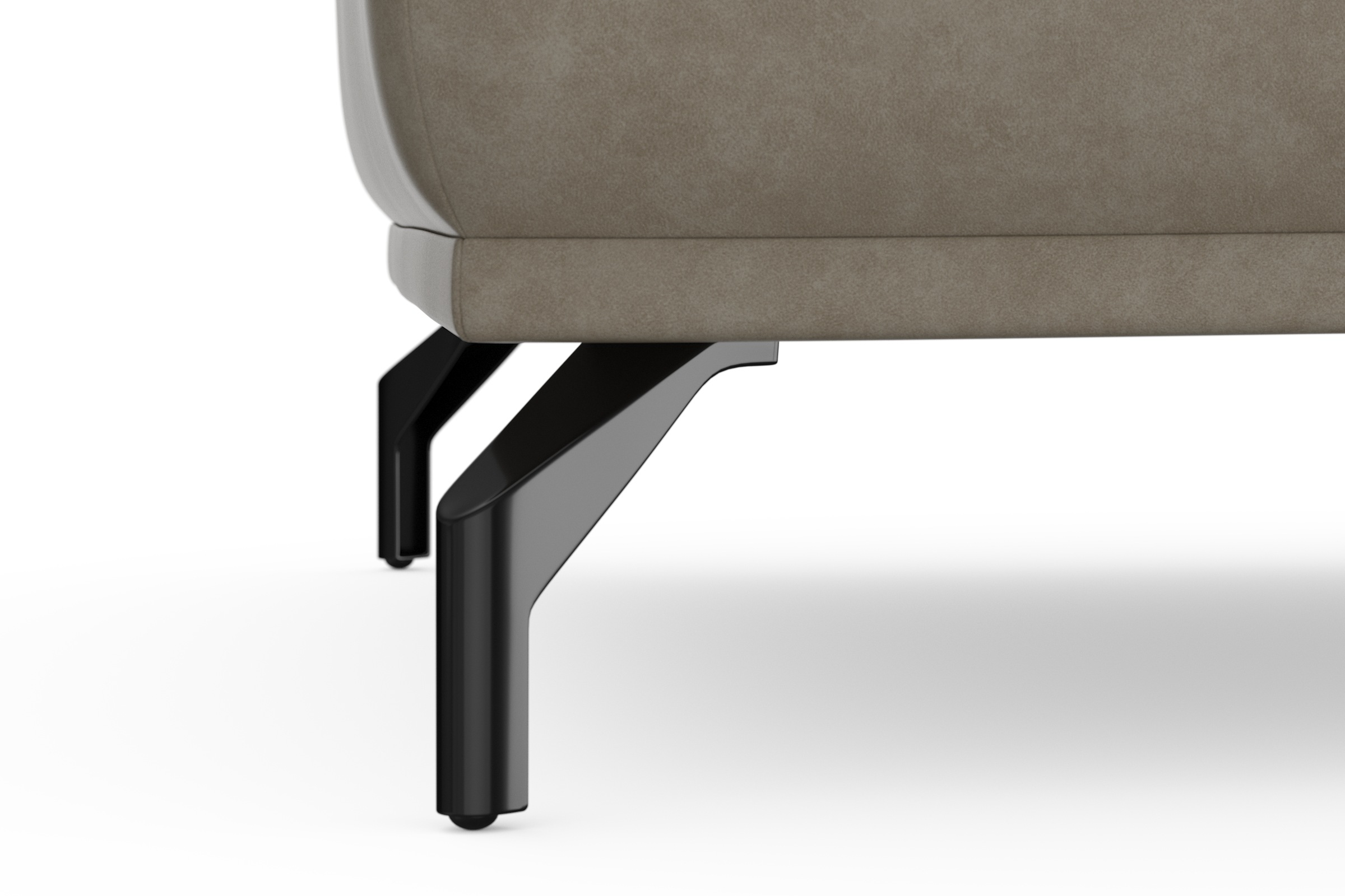 sit&more Hocker »Bailando«, mit Federkern und schwarzen, matten Metallfüßen