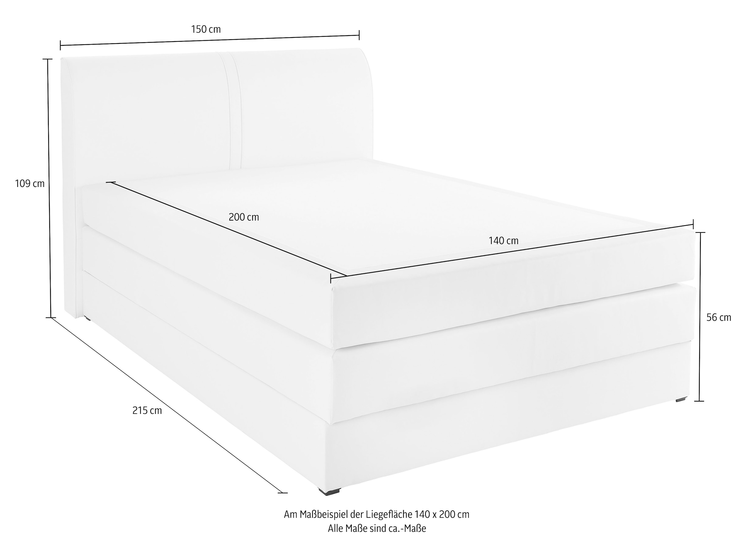 hapo Boxspringbett, mit Bettkasten