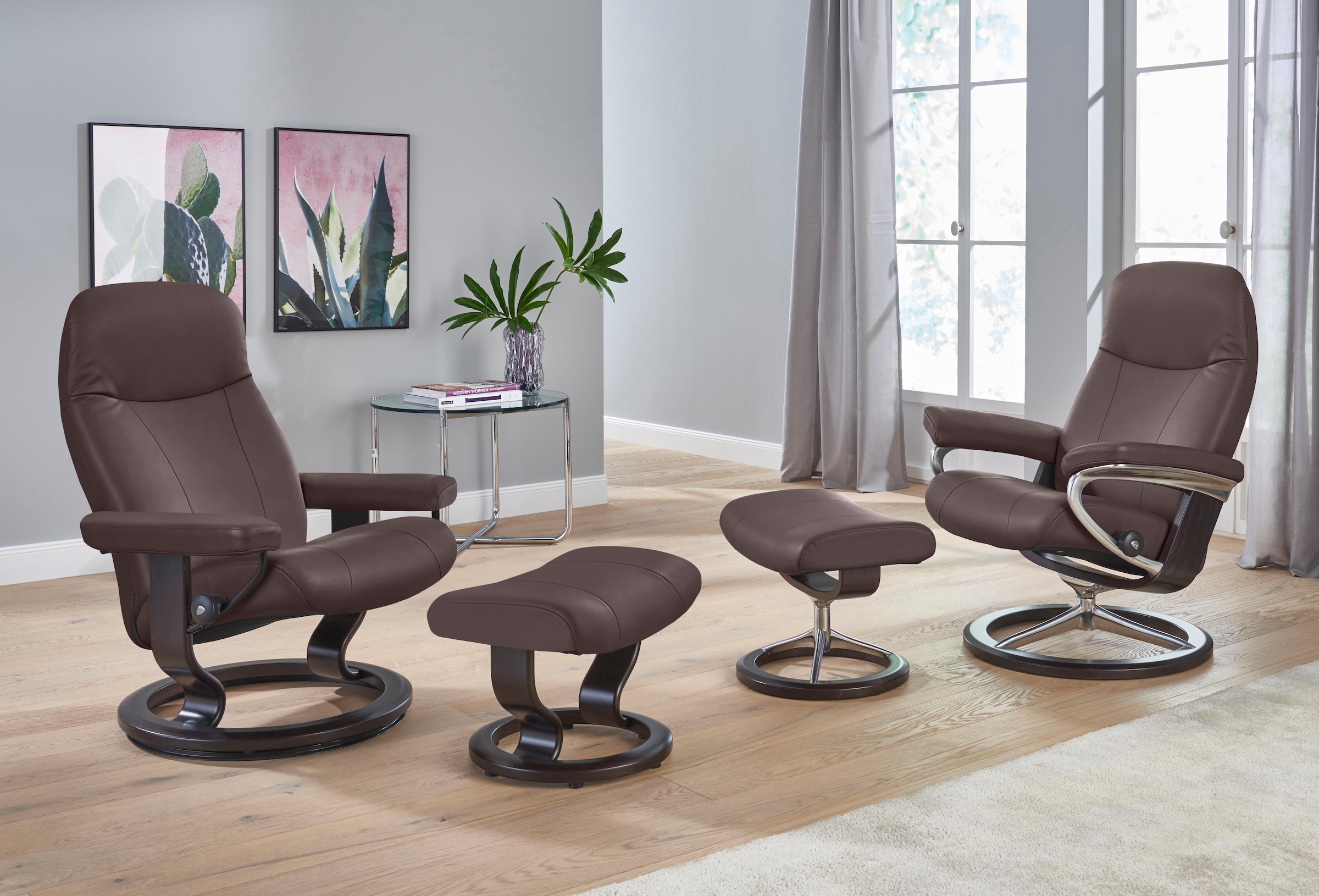 Stressless® Relaxsessel »Garda«, mit Classic Base, Größe M, Gestell Wenge