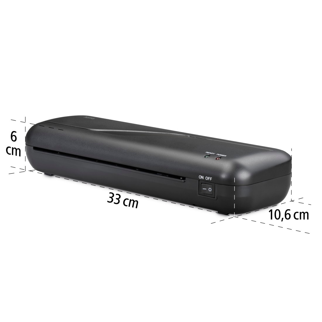 Hama Laminiergerät »Laminator 4in1-Set für DIN A4, 2 Rollen, Tischgerät, schwarz«, Mit Laminierfolien, Schneidlineal, Eckenrunder und Entriegelungstaste