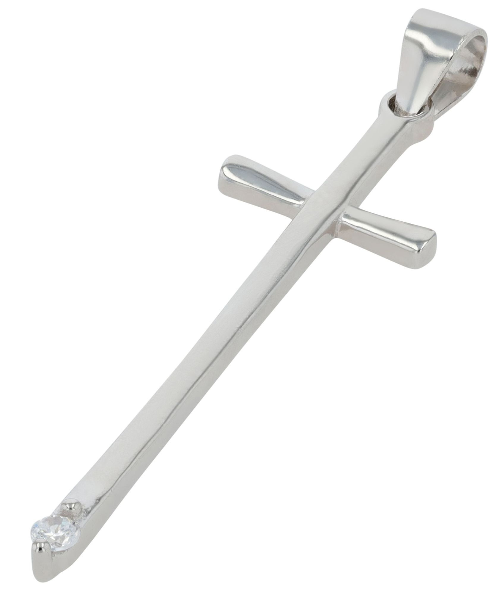 Adelia´s Kreuzanhänger »Damen Anhänger ¿ Kreuz Kreuzanhänger aus 925 Silber mit Zirkonia«