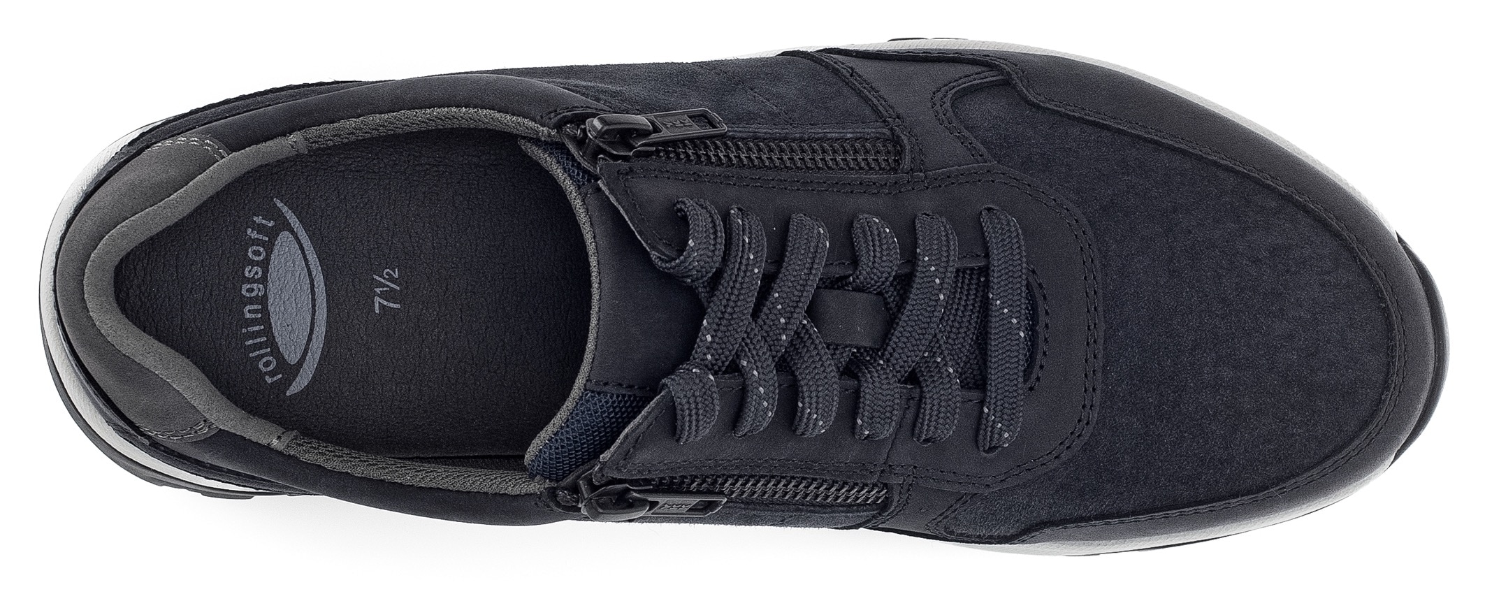 Gabor Rollingsoft Keilsneaker, Komfortschuh, Schnürschuh, Halbschuh in Weite G 1/2 (= weit)