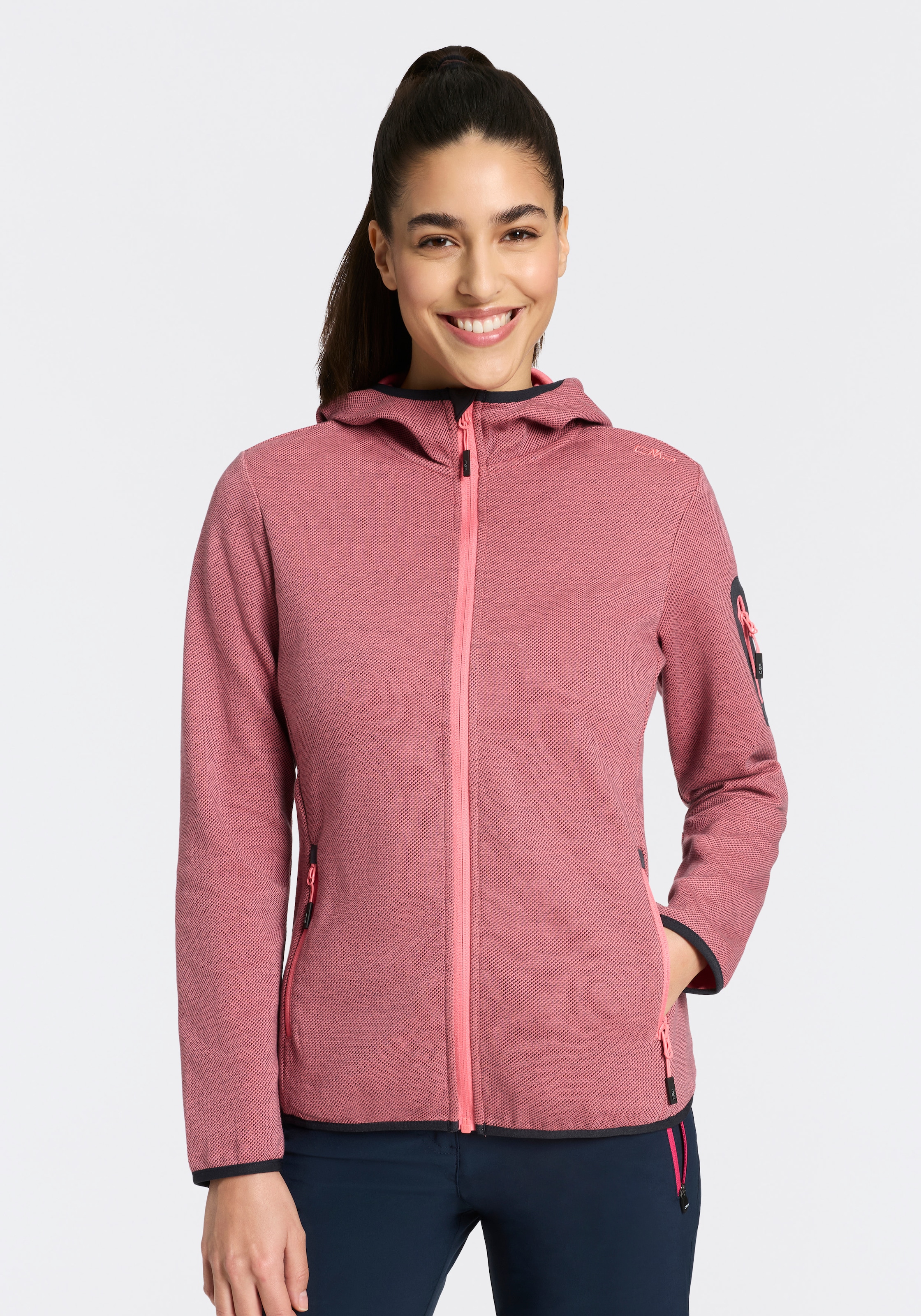 CMP Strickfleecejacke für sportliche Aktivitäten und Outdoor, Übergangsjacke