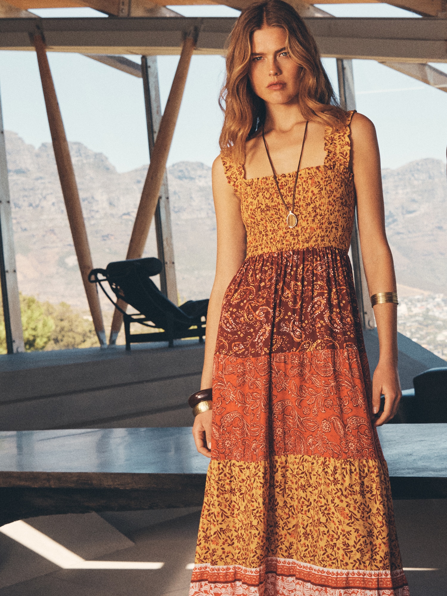 Apricot Maxikleid »Maxikleid« mit Blumen- und Paisley-Muster