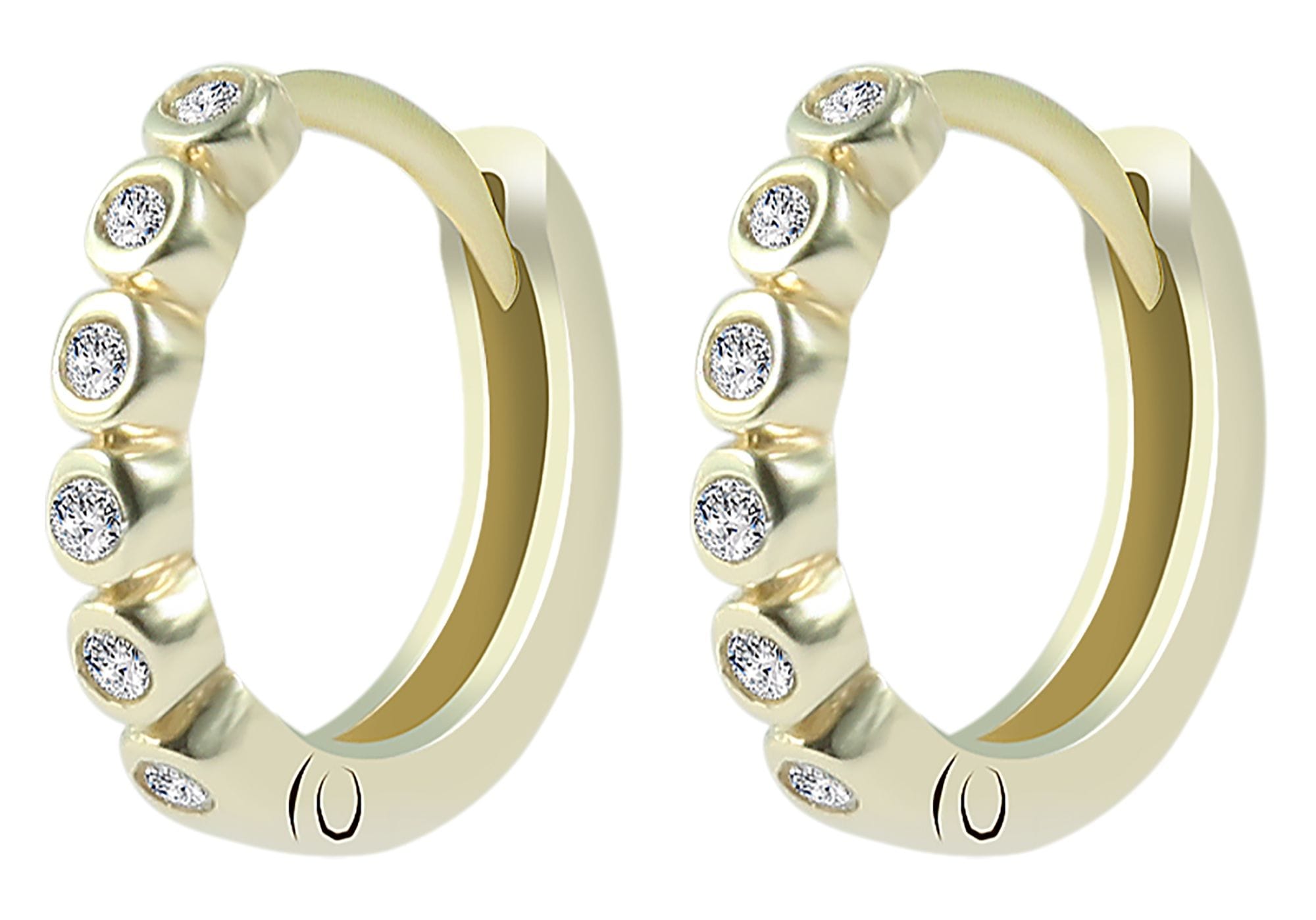 Adelia´s Paar Creolen »Damen Ohrringe ¿ Klappcreole aus 333 Gold mit Zirkonia«