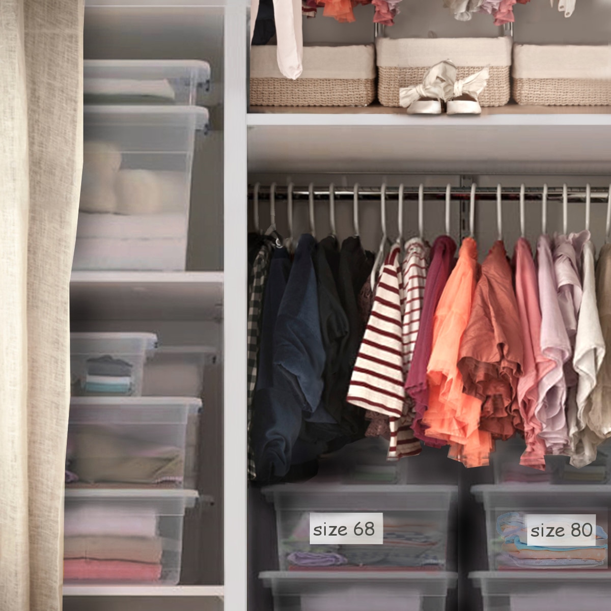 keeeper Aufbewahrungsbox »bea, 5er Set, mit Air Control-System 43L, 59 x 39 x 27 cm« Air-Control-System, stapelbar