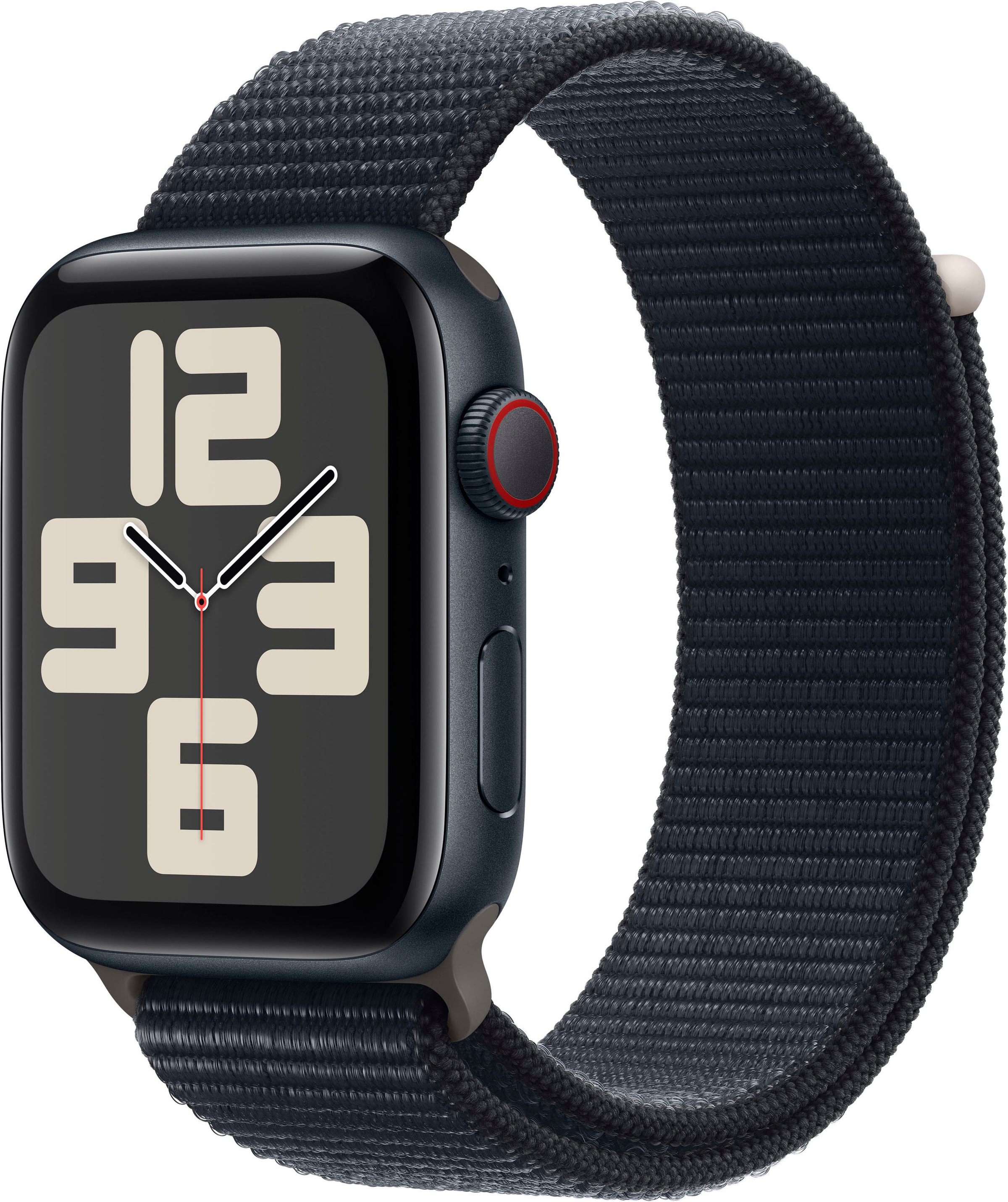 Apple Smartwatch »Watch SE Aluminium« (4,4 cm / 1,73 ′′) Watch OS 10;Siri;EKG;Herzfrequenz in schwarz, Größe One-Size