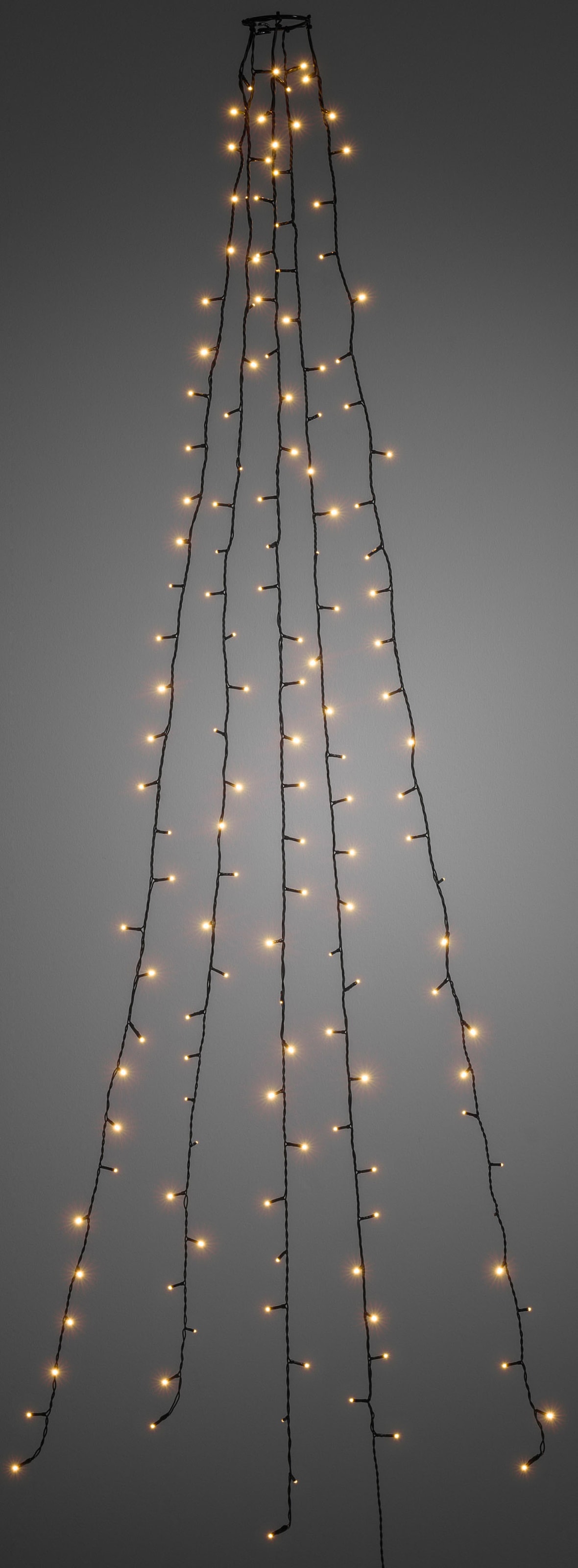 KONSTSMIDE LED-Baummantel »Weihnachtsdeko, Christbaumschmuck«, LED Lichterkette mit Ring, 5 Stränge je 3 m mit 50 Dioden, vormontiert