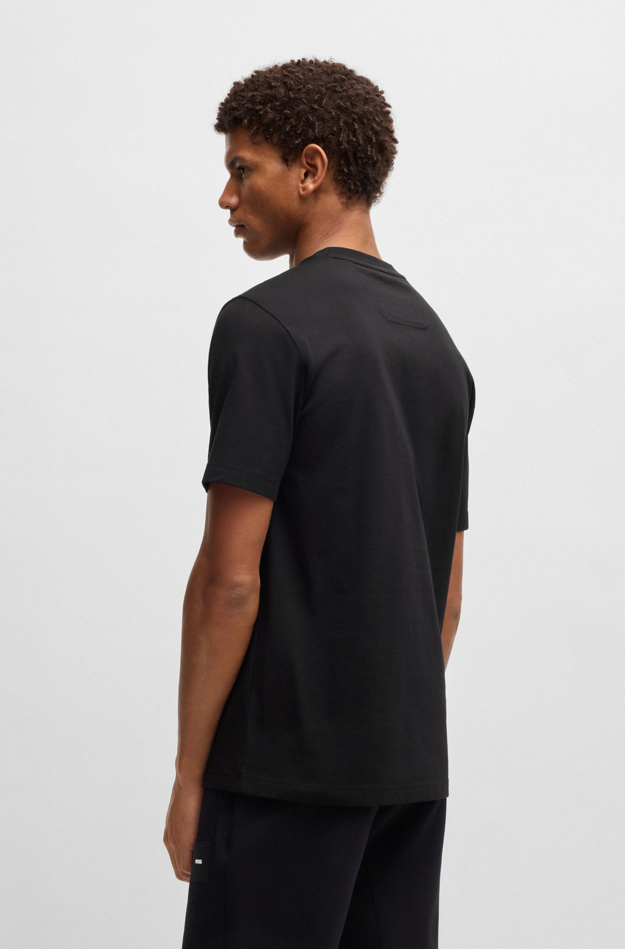 BOSS GREEN T-Shirt »Tee Logo Rib«, mit großem Aufdruck