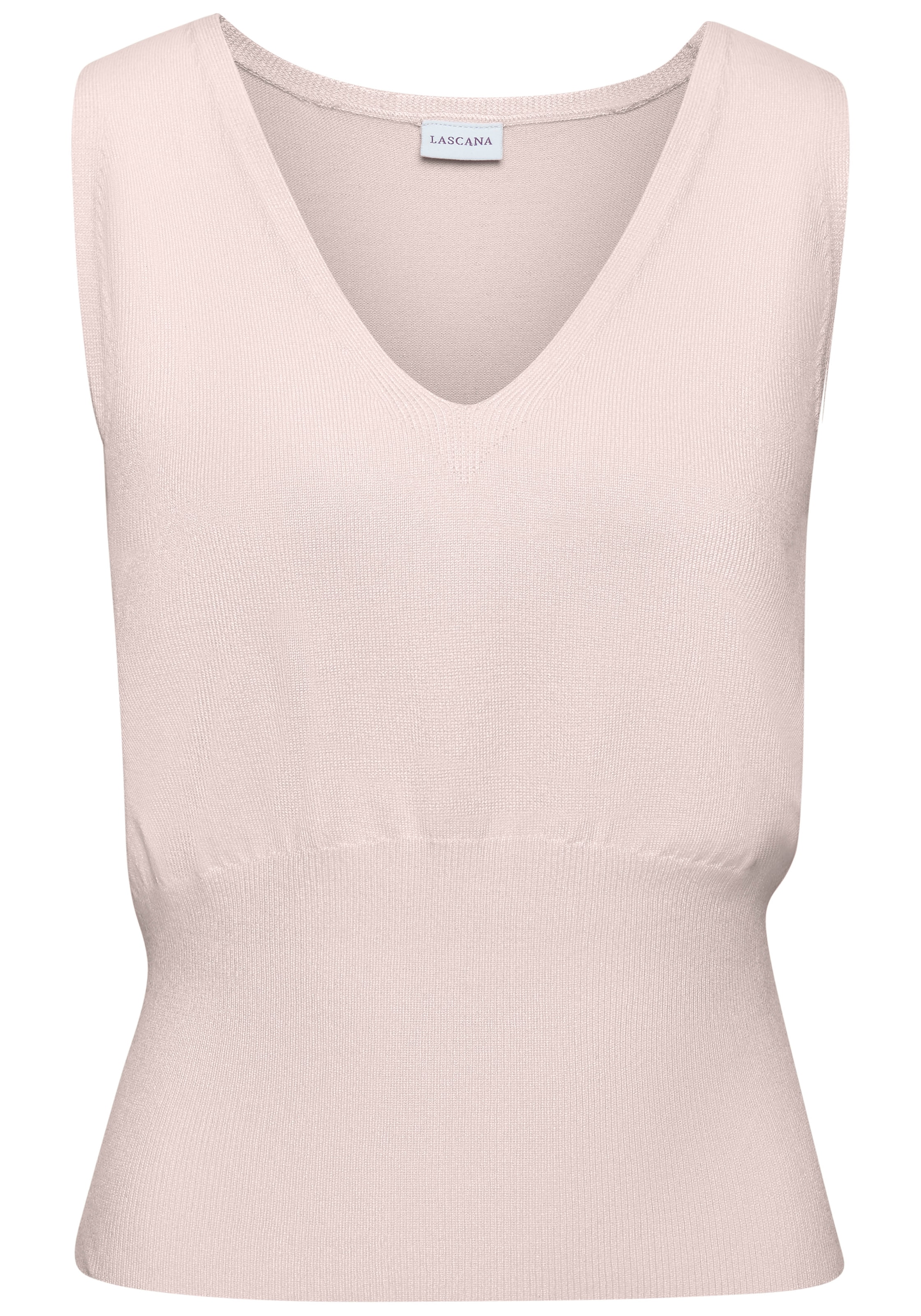 LASCANA Stricktop, mit figurschmeichelndem Strickmuster, figurbetonte Passform