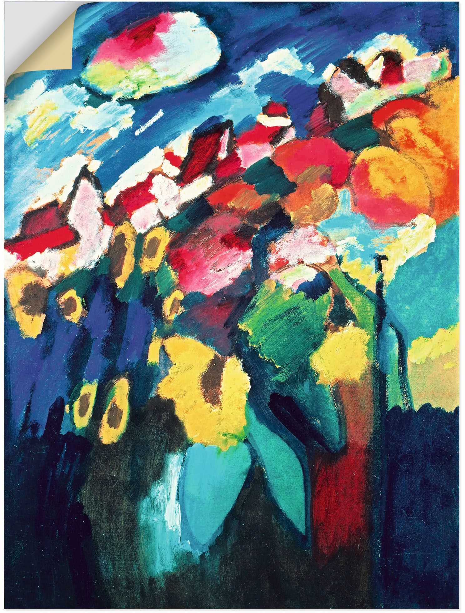 Artland Wandbild »Murnau, Garten II. 1910«, Gegenstandslos, (1 St.), als Alubild, Leinwandbild, Wandaufkleber oder Poster in versch. Größen