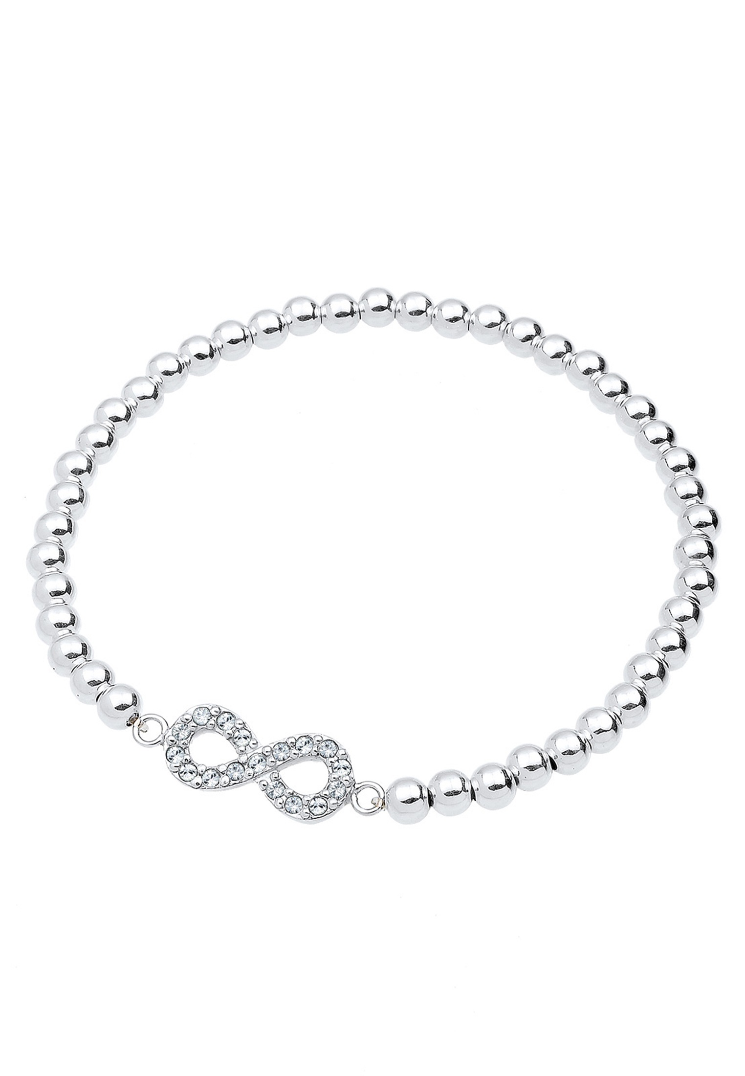 Elli Armkette »Armband Infinity Glas Kristalle Weiß 925 Sterling Silber«