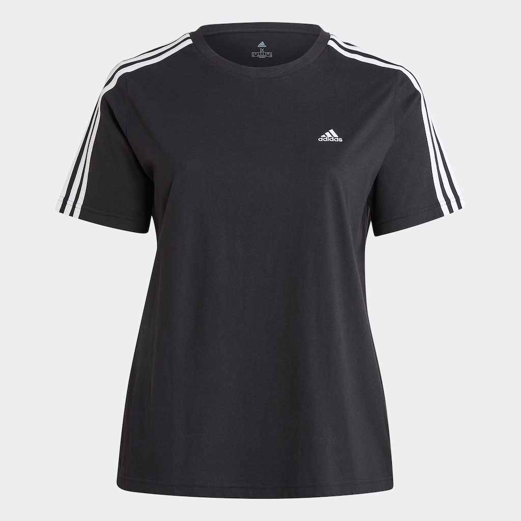 adidas Sportswear T-Shirt »ESSENTIALS SLIM 3-STREIFEN – GROSSE GRÖSSEN«