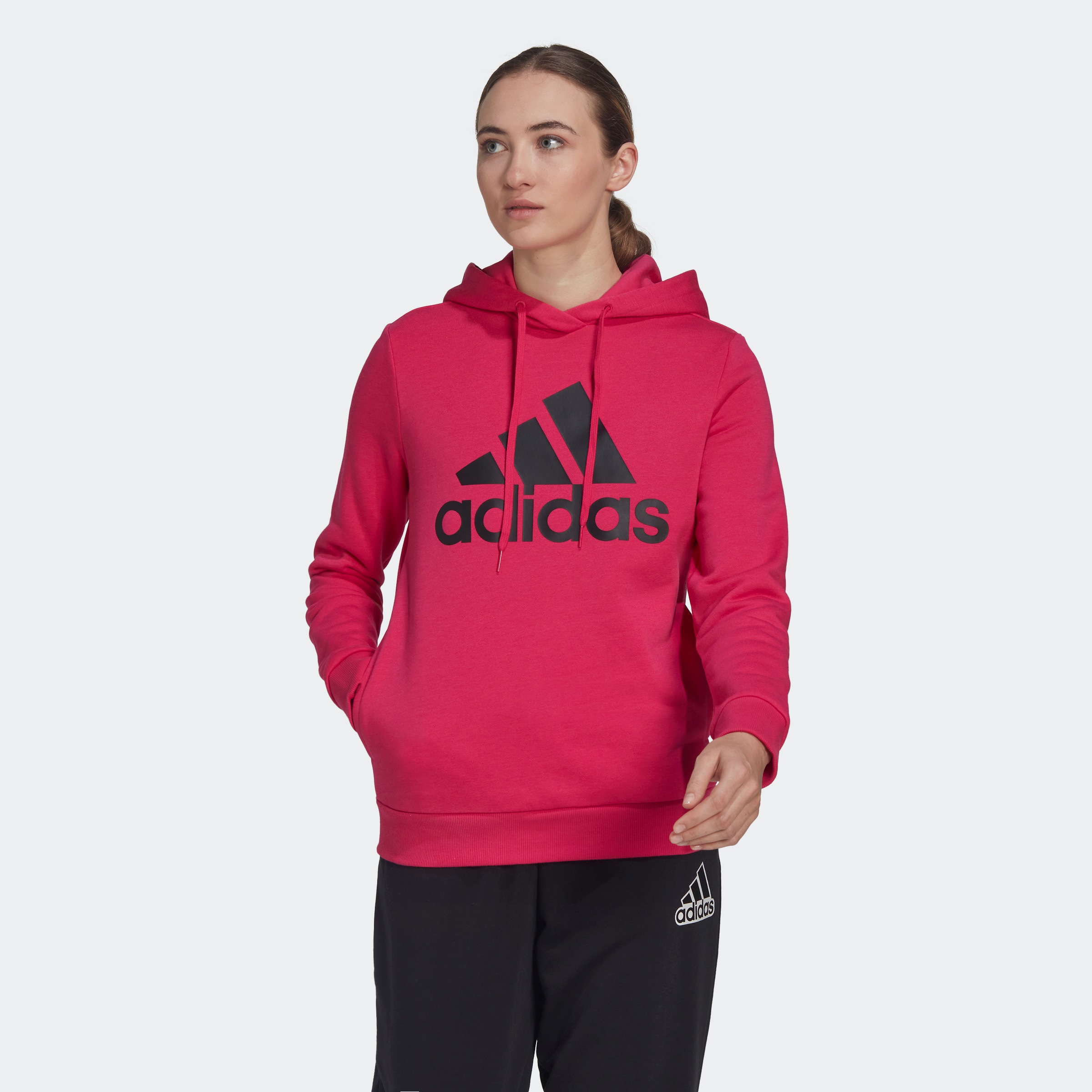 adidas Performance Sweatshirt »LOUNGEWEAR ESSENTIALS LOGO FLEECE HOODIE«