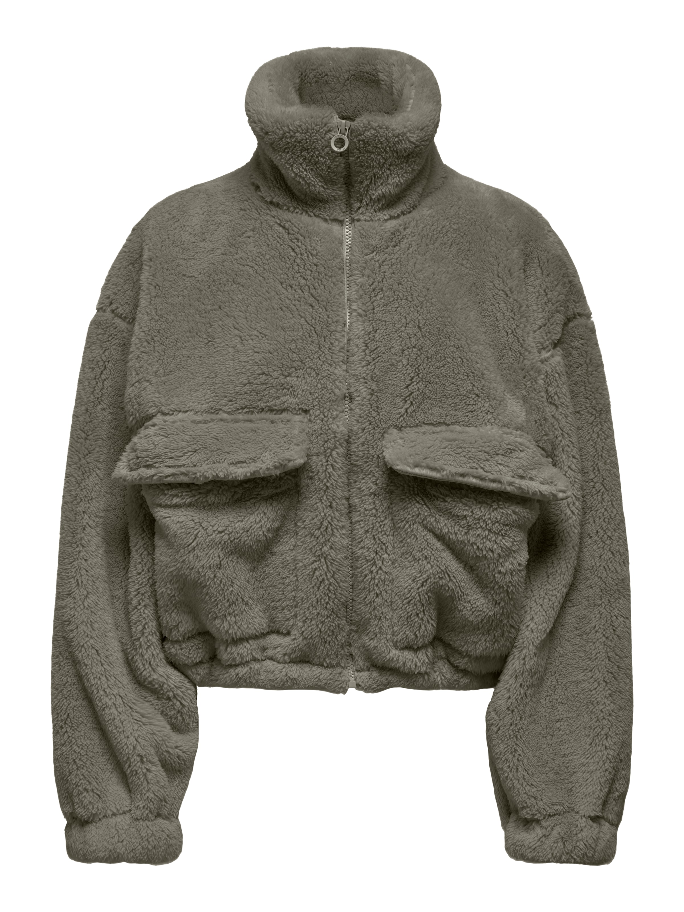 ONLY Plüschjacke »ONLANNA CONTACT LIFE SOL JACKET CC OTW« mit aufgesetzten Taschen, weiche Plüschqualität