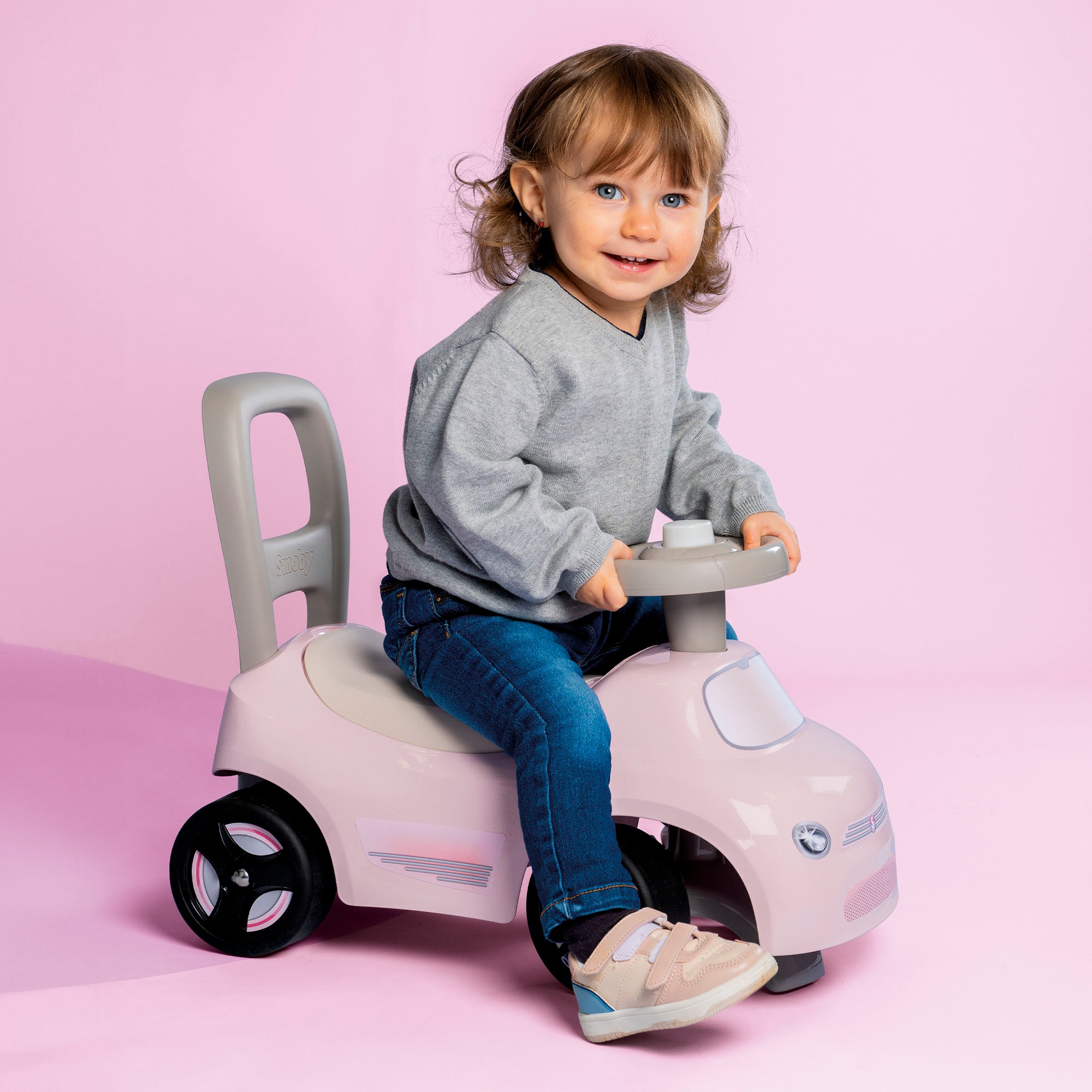 Smoby Rutscherauto »Rutschauto Rosa«, auch als Lauflernhilfe nutzbar; Made in Europe