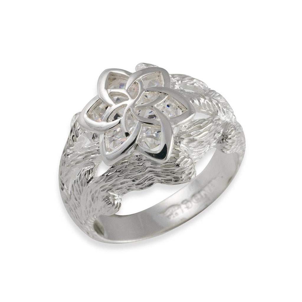 Der Herr der Ringe Fingerring »Nenya - Galadriels Ring, 10004047«, Made in Germany - mit Zirkonia (synth.)