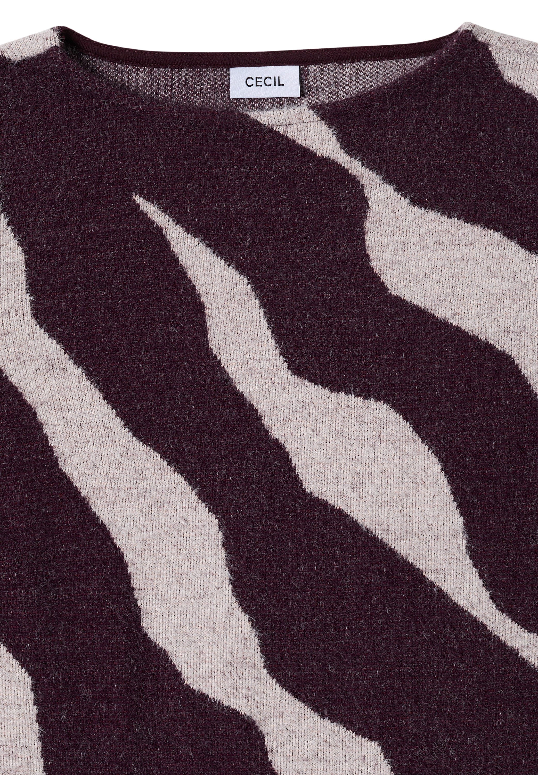 Cecil Strickpullover mit grafischem Muster und in Federgarn-Qualität