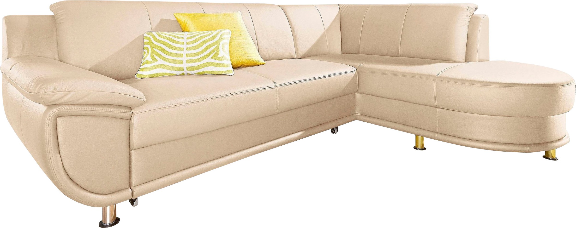 TRENDMANUFAKTUR Ecksofa »Rondo, zeitlos und elegant, OTTOs Choice, bequem, L-Form« wahlweise mit Federkern, wahlweise mit Bettfunktion