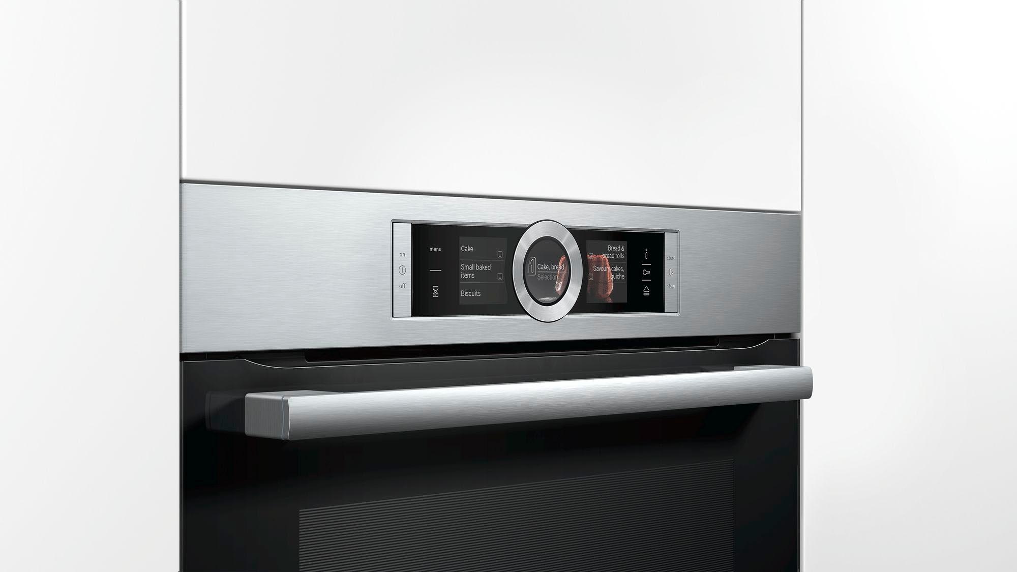 BOSCH Dampfbackofen 8 »CSG636BS3«, mit Teleskopauszug nachrüstbar, ecoClean Direct, mit softClose