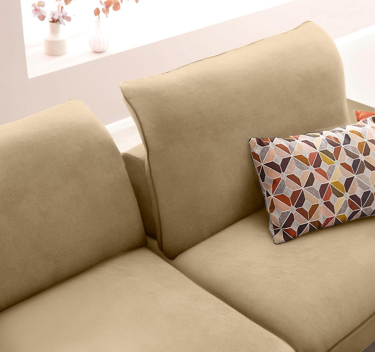 W.SCHILLIG Ecksofa »enjoy&MORE, Designsofa, elegant und bequem, L-Form«, Sitztiefenverstellung, Füße schwarz pulverbeschichtet, Breite 294 cm