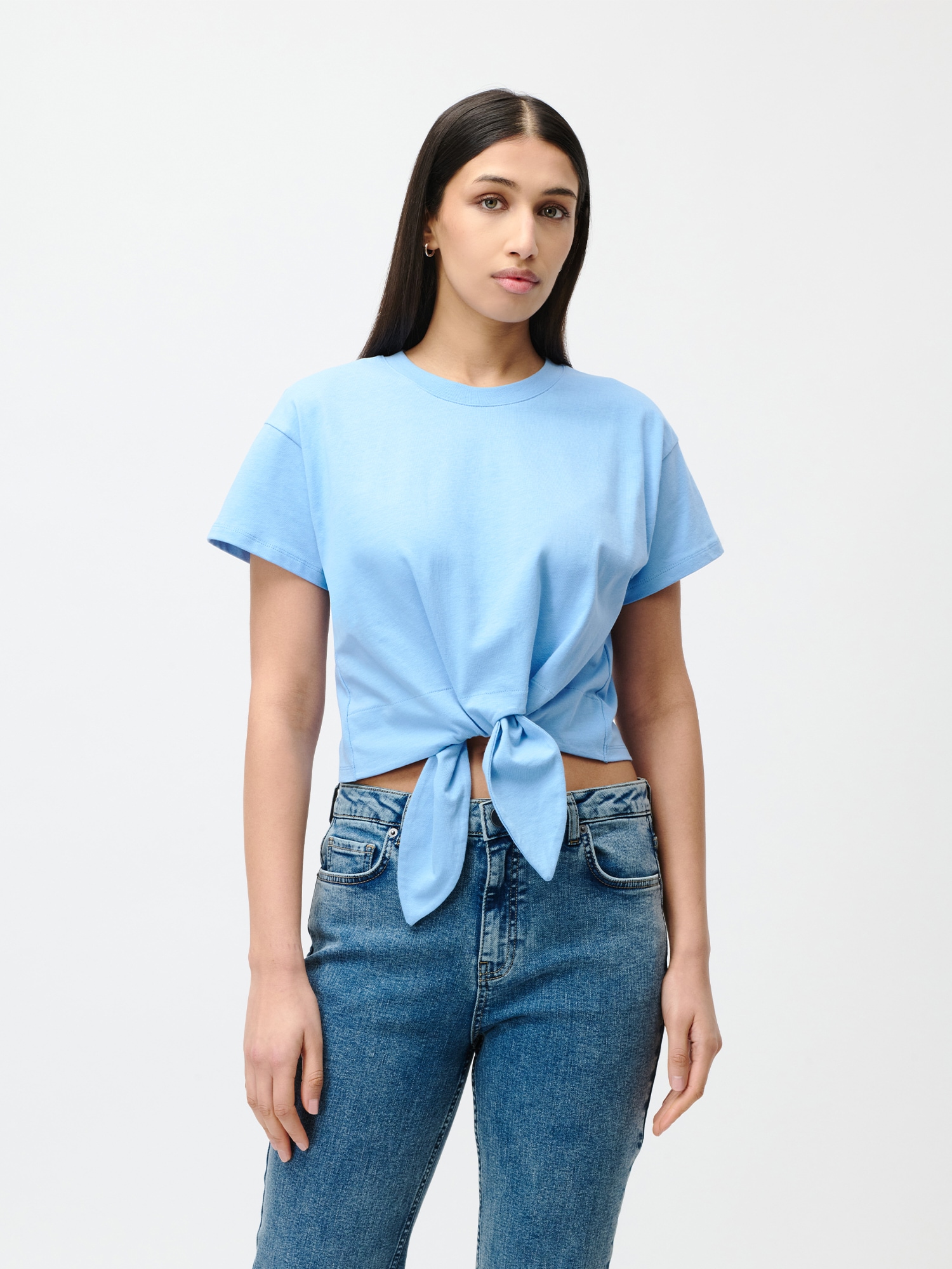 LeGer T-Shirt »Tessy, LeGer by Lena Gercke« mit Knoten-Detail, cropped
