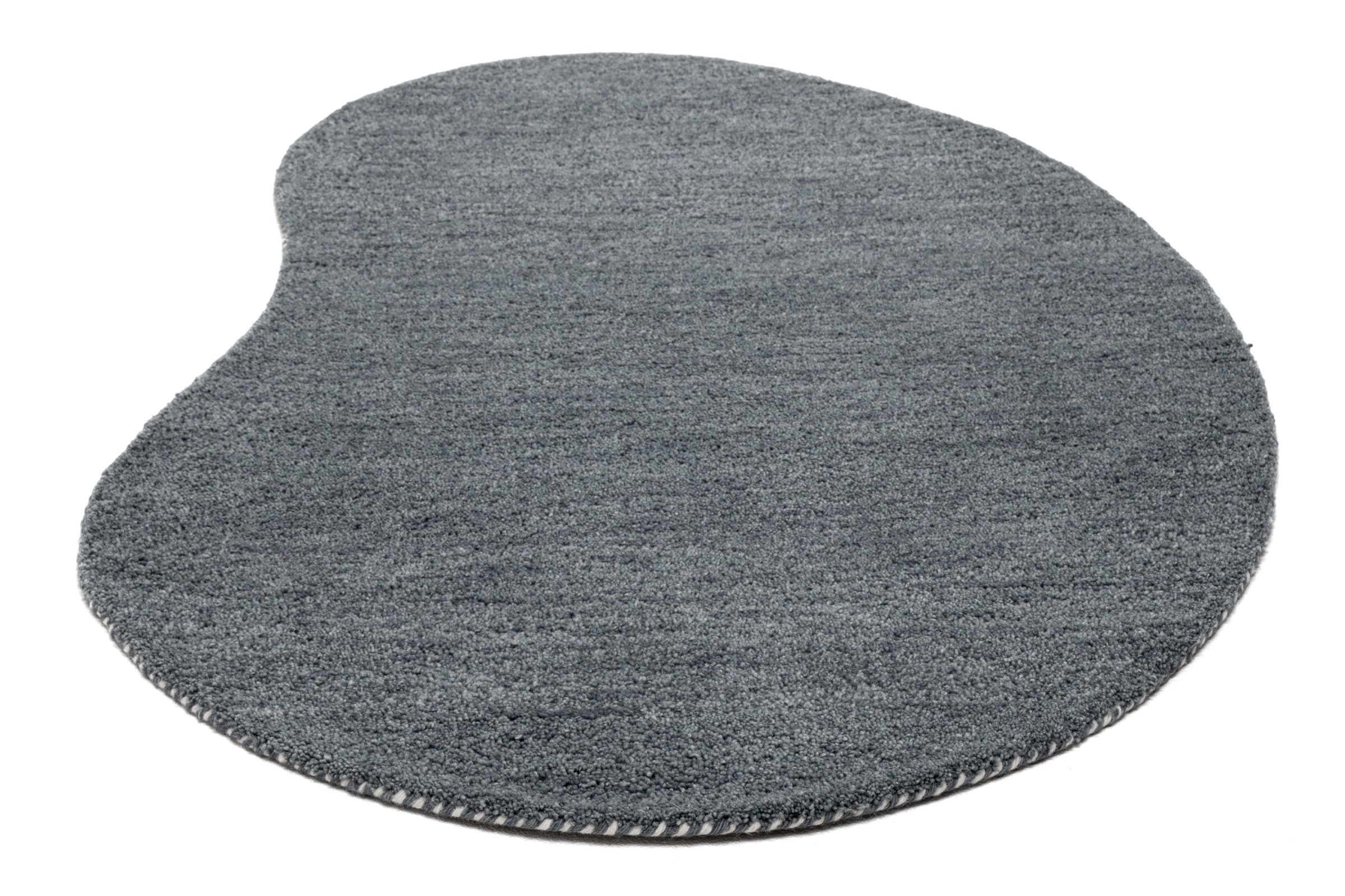 THEKO Wollteppich »Gabbeh Uni, Handweb Teppich, meliert, reine Wolle, handgewebt«, oval, 14 mm Höhe, Schlafzimmer, Wohnzimmer, Esszimmer, auch als Läufer, eckig oder rund
