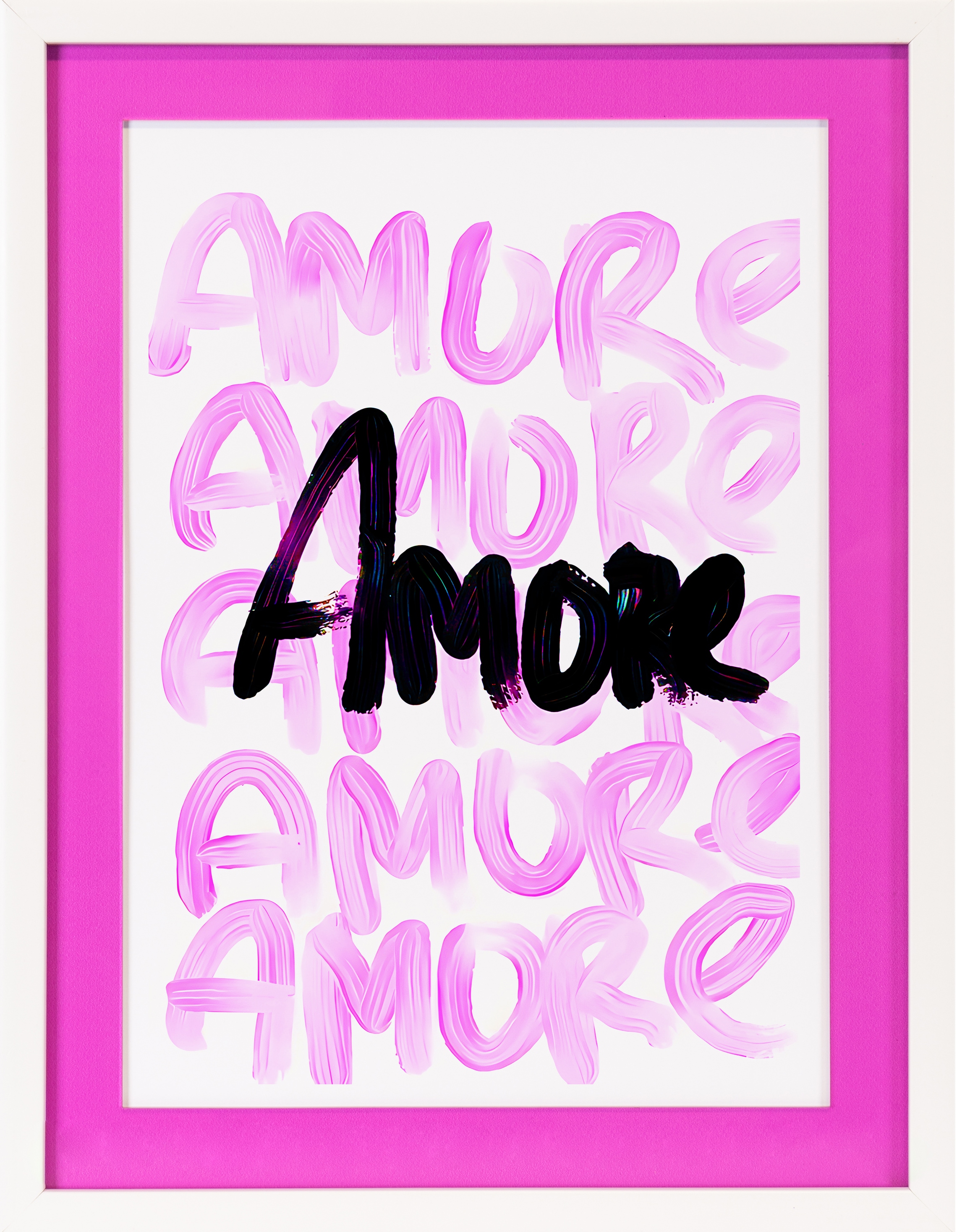 queence Bild mit Rahmen »Spruch, Sprüche, Liebe«, Liebessprüche-Sprüche, (1 St.), Poster mit buntem Acrylglas Passepartout
