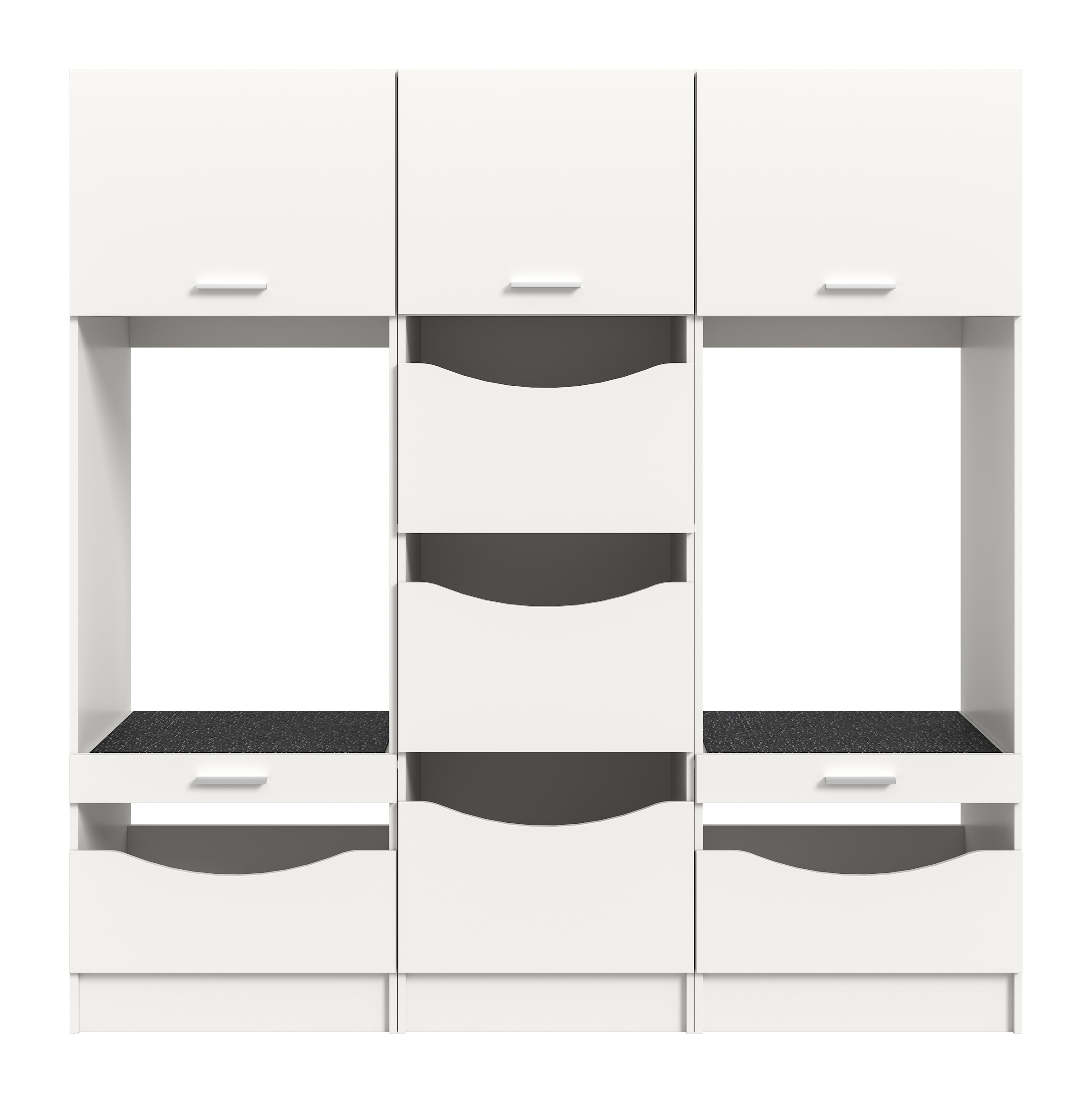 welltime Mehrzweckschrank-Set »FALAS, TOPSELLER!, 3-teilig, Hauswirtschaftsraum Set, Breite 192 cm« 2x Waschmaschinenumbau- & 1x Wäscheschrank, 