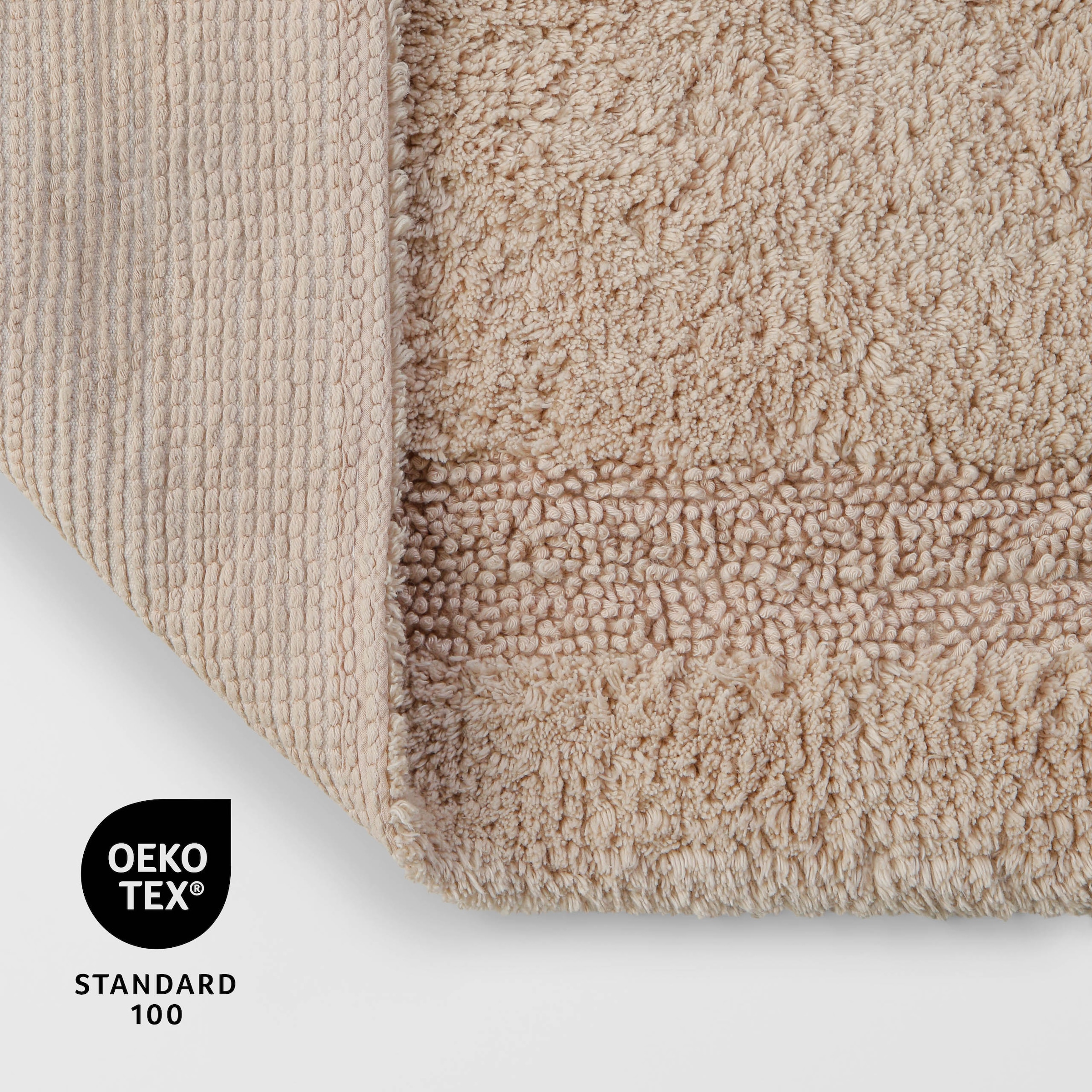 OTTO home Badematte »Meellor« Höhe 20 mm rutschhemmend beschichtet fußbodenheizungsgeeignet Badteppich, getuftet, modern, Uni, antirutsch, flauschig, Baumwolle